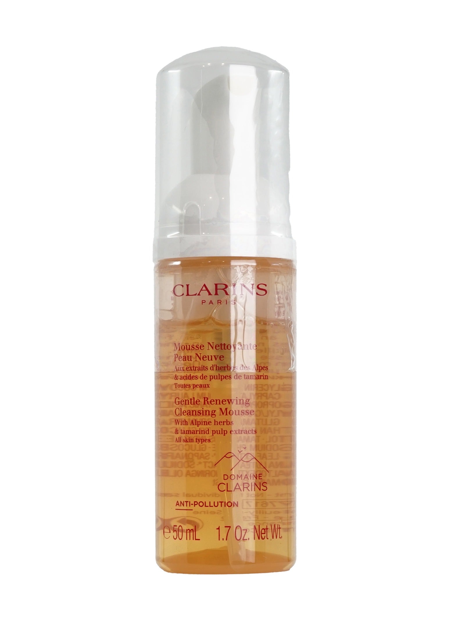 Clarins Gentle Renewing Cleansing Mousse All Skin Types 1.7 OZ