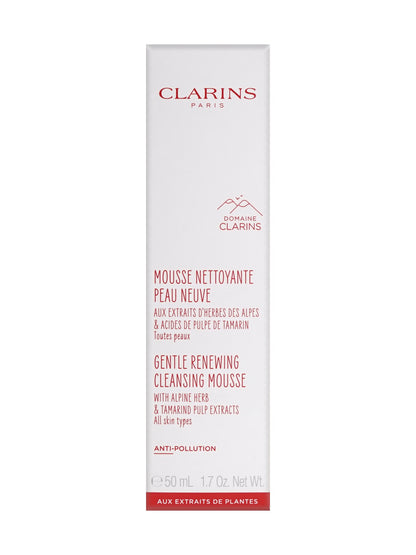 Clarins Gentle Renewing Cleansing Mousse All Skin Types 1.7 OZ