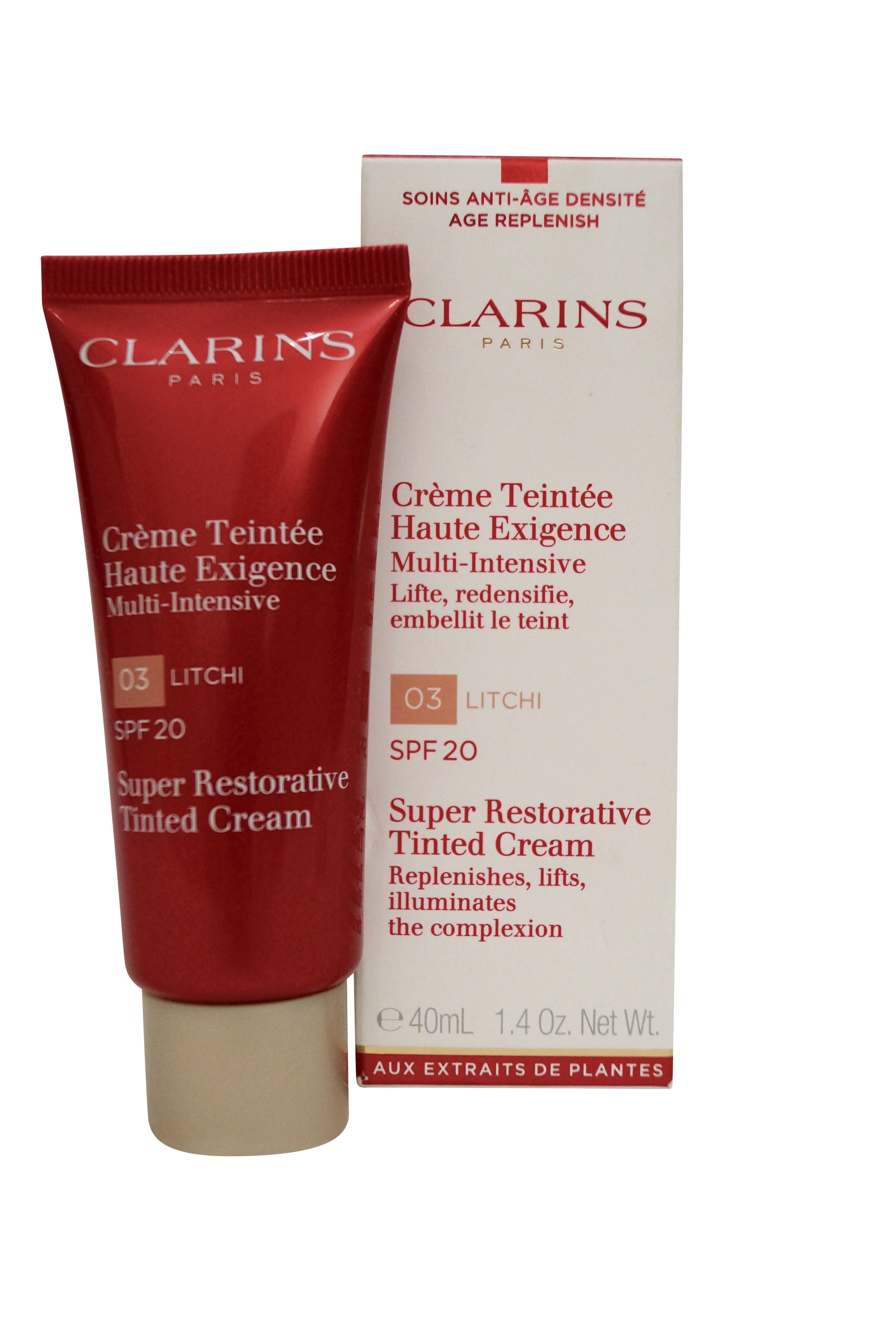 Clarins Super Restorative Tinted Cream 03 Litchi, 1.4 Oz