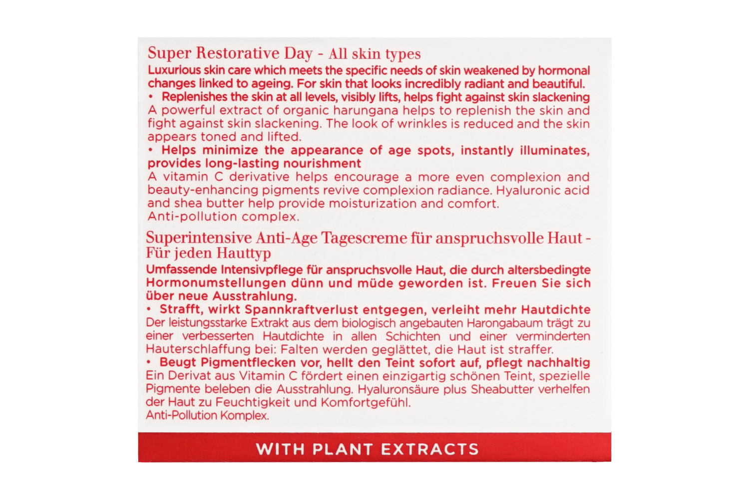 Clarins Super Restorative Day Cream All Skin Types 1.7 OZ