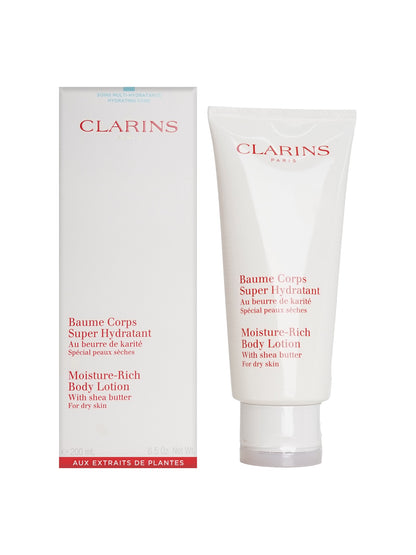 Clarins Moisture Rich Body Lotion Shea Butter Dry Skin 6.5 OZ