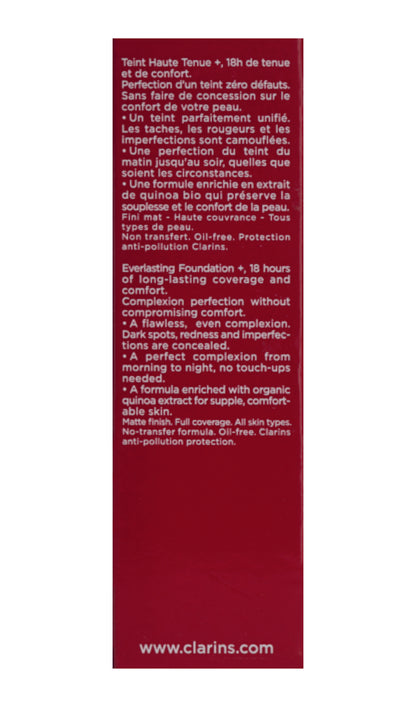 Clarins Everlasting Matte Foundation 1 OZ - CHOOSE YOUR SHADE