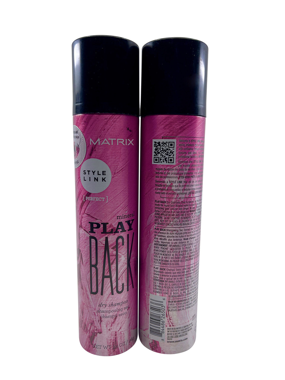 Matrix Style Link Play Back Mineral Dry Shampoo 3.4 OZ Set of 2