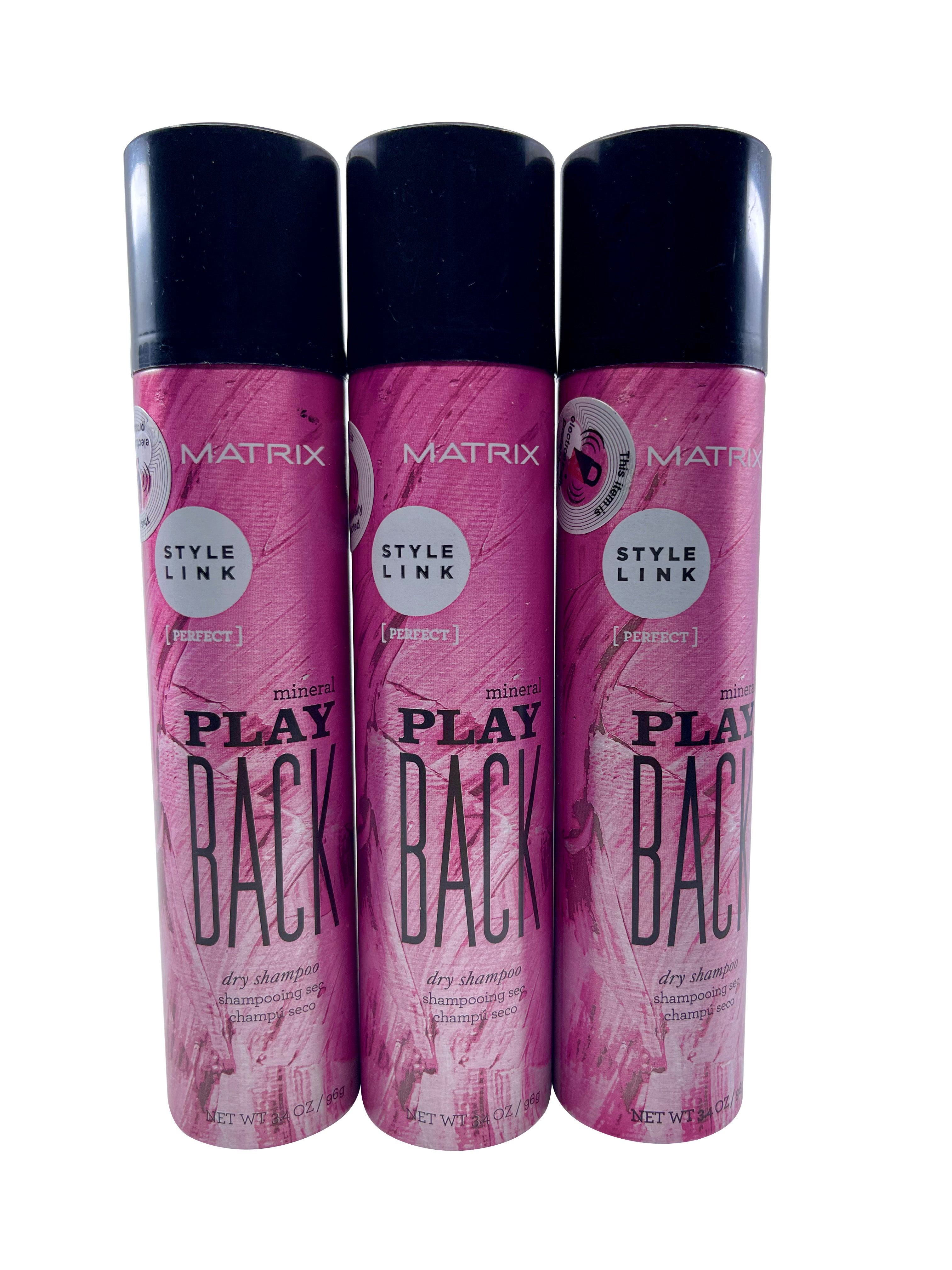 Matrix Style Link Play Back Mineral Dry Shampoo 3.4 OZ Set of 3