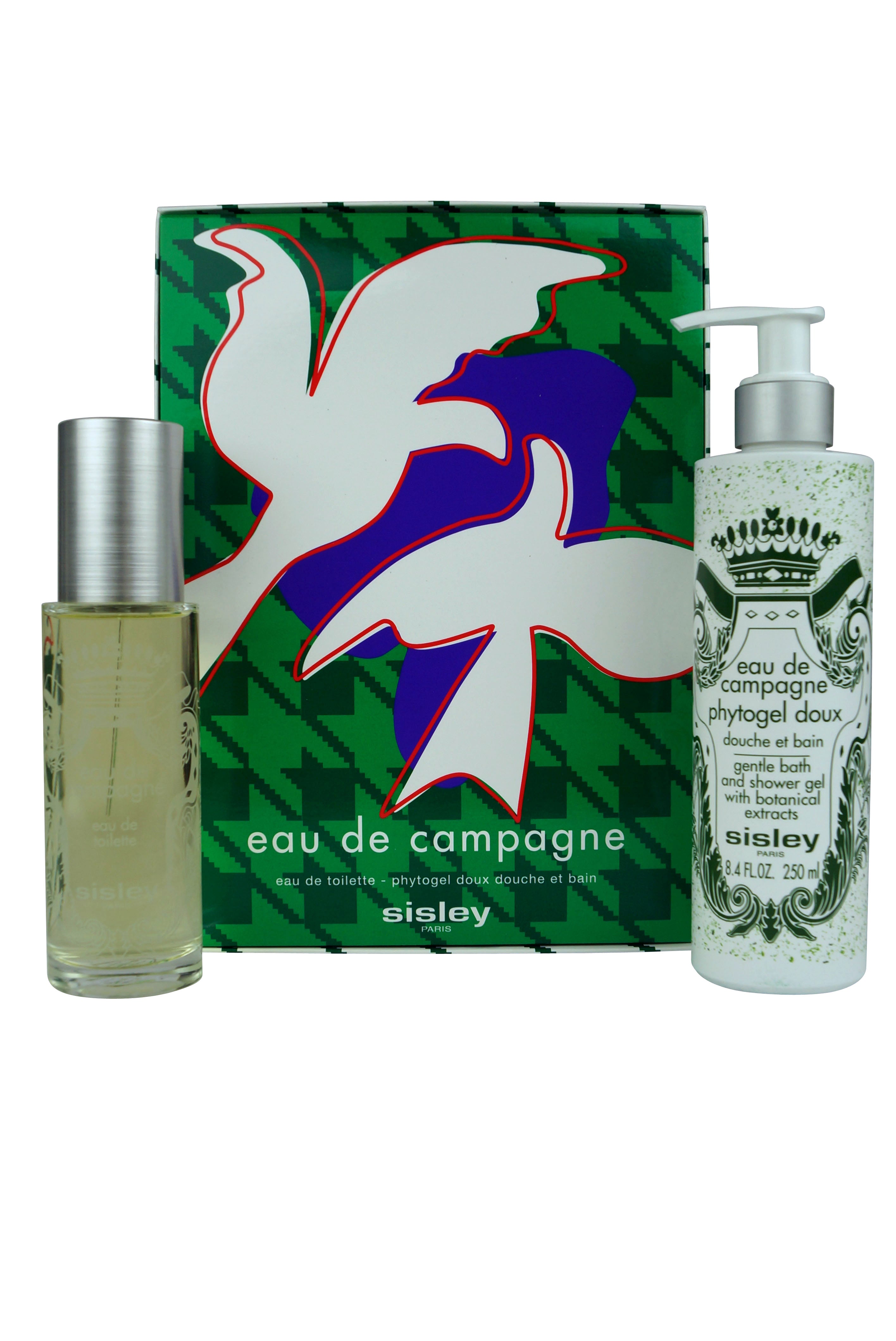 Sisley Paris Eau de Campagne EDT 3 oz and Gentle Bath Gel 8.4 oz Gift Set