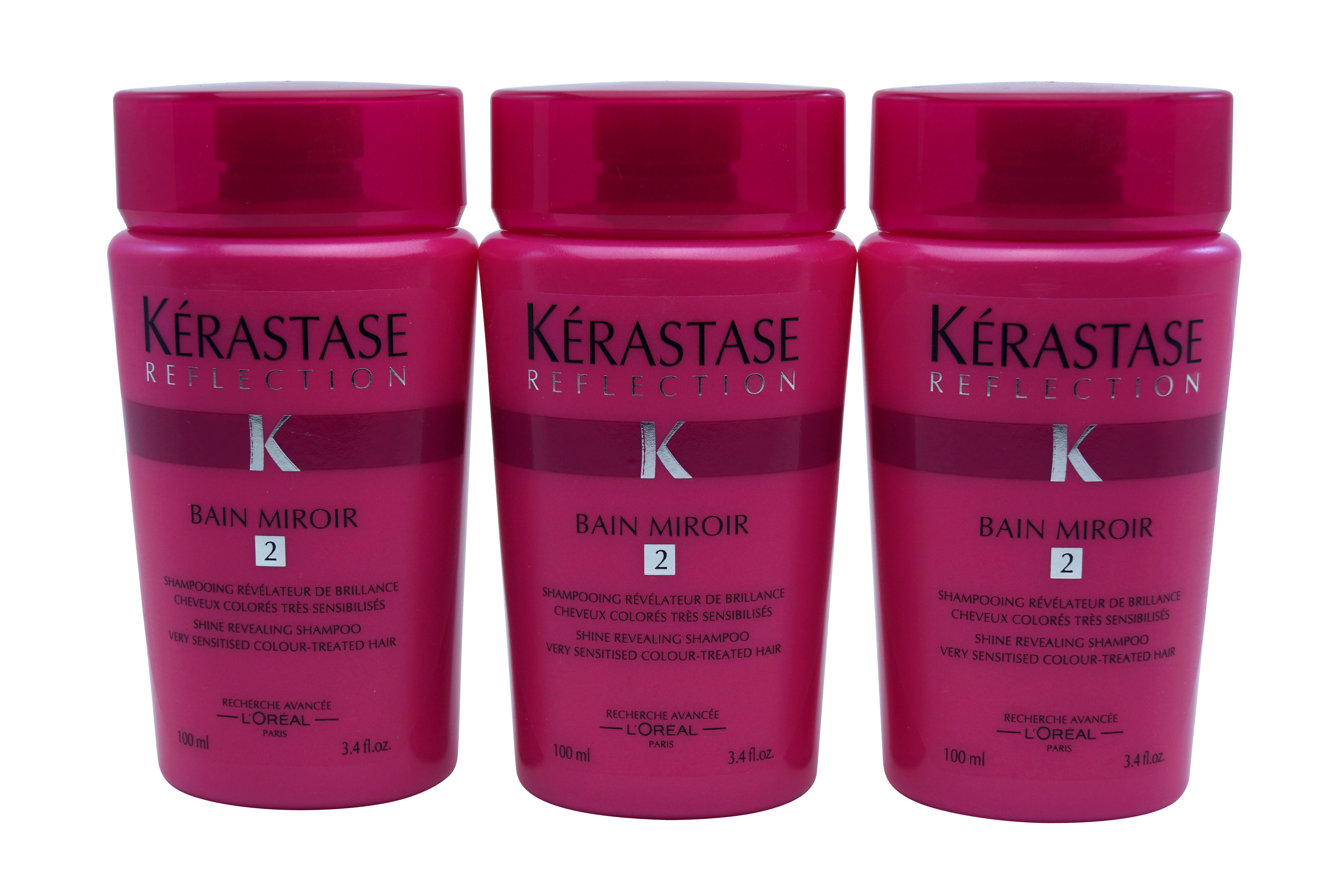 Kerastase Bain Miroir #2 Shampoo 3.4 oz  Set of Three Travel Size Bottles