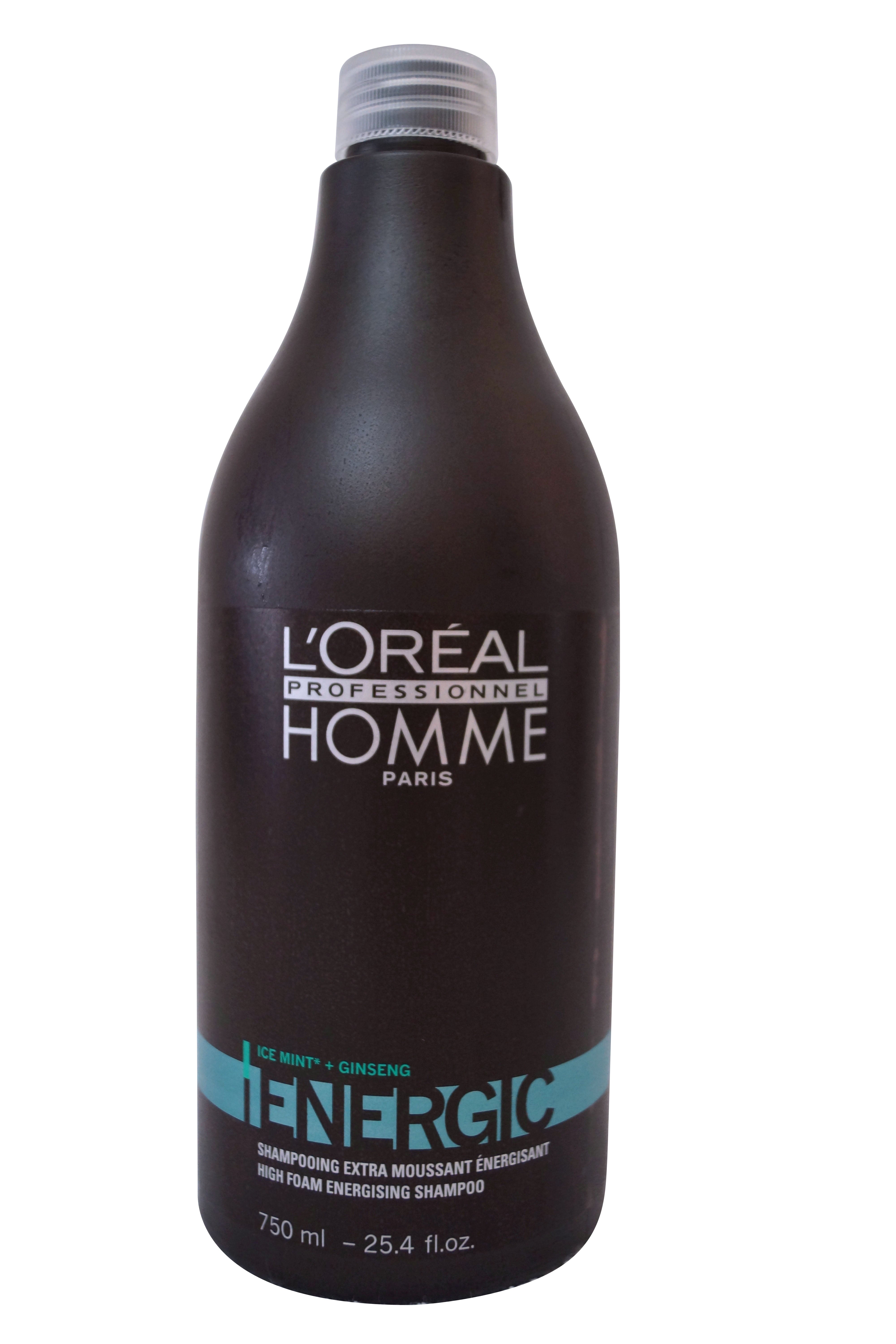 L'Oreal Homme Energic High Foam Energising Shampoo 750 ml 25.4 oz