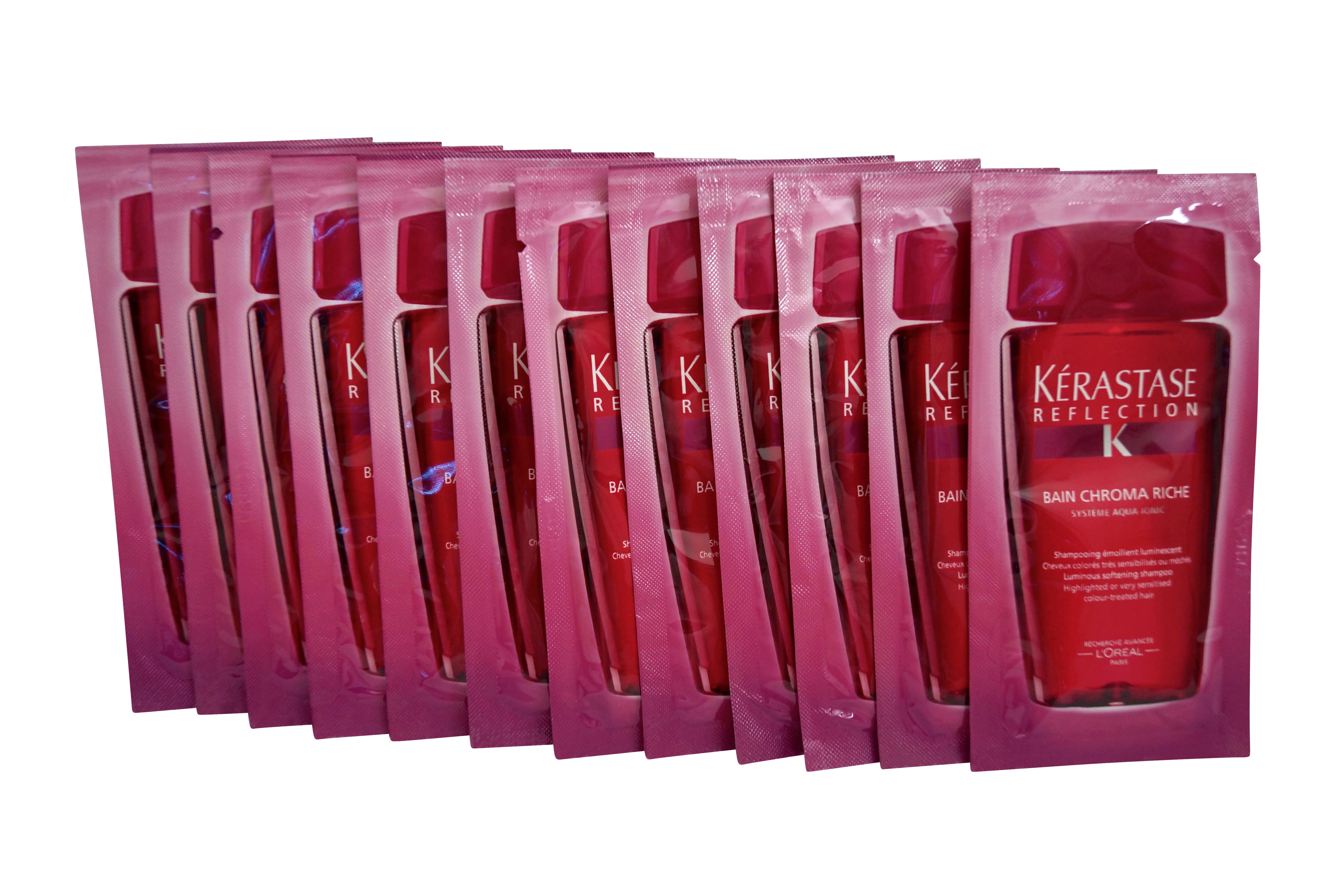 Kerastase Bain Chroma Riche Shampoo Highlighted Hair Travel Sachets 0.34 OZ x 12