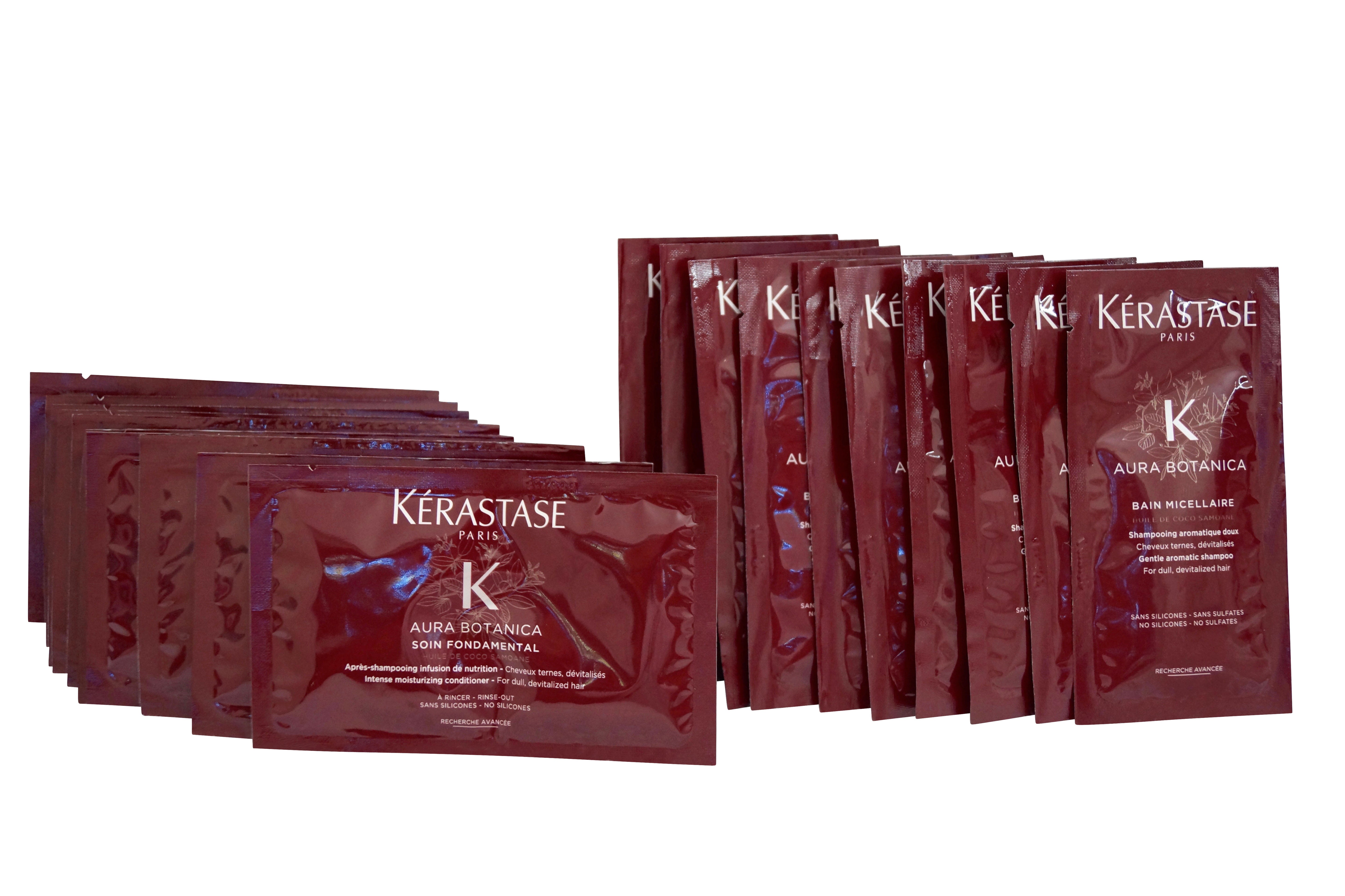 Kerastase Bain Micellaire 0.34 Oz Soin Fondamental 0.51 OZ  Travel Sachets x 10