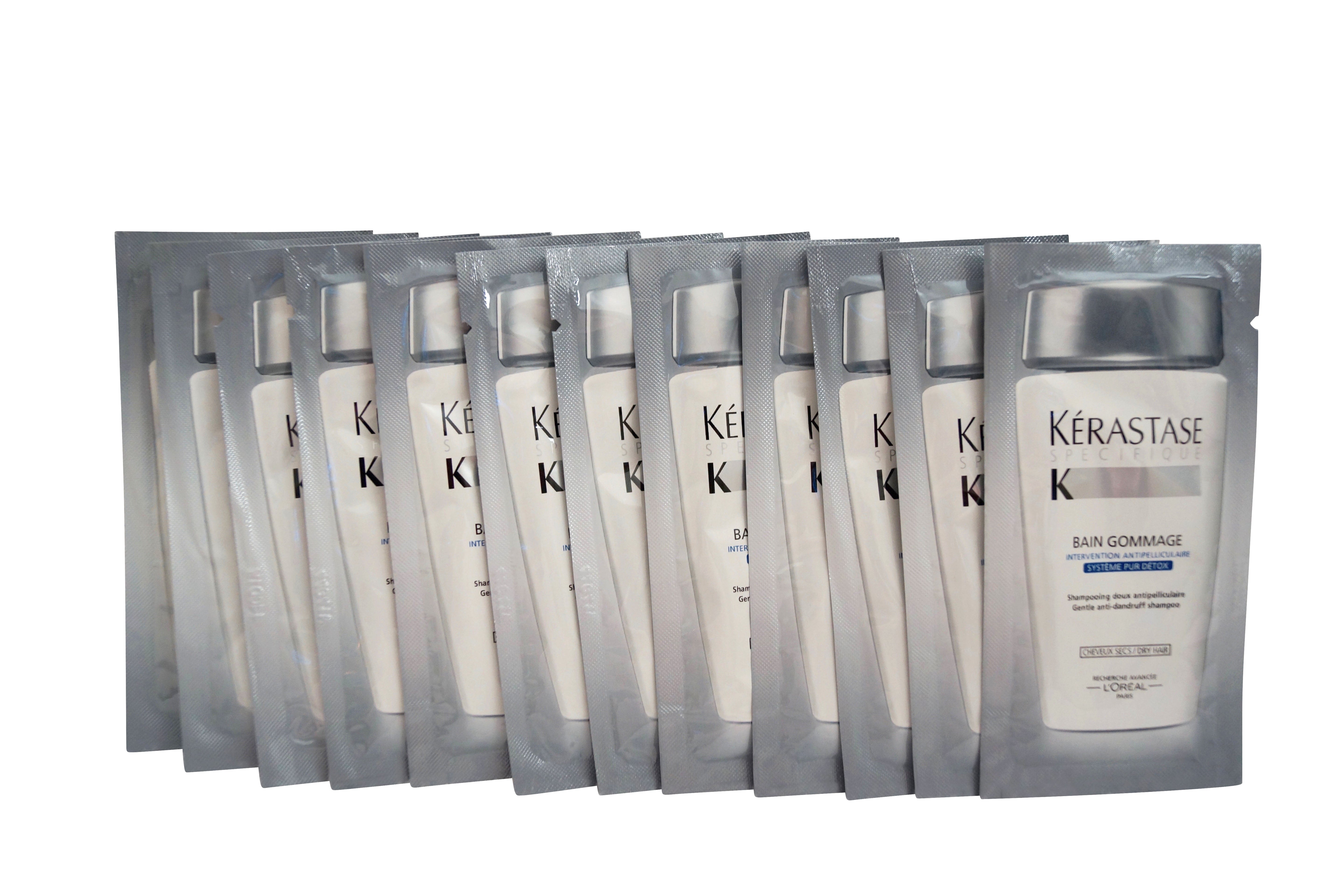 Kerastase Bain Gommage Anti-Dandruff Shampoo Dry Hair Travel Sachets 0.34 OZ x12