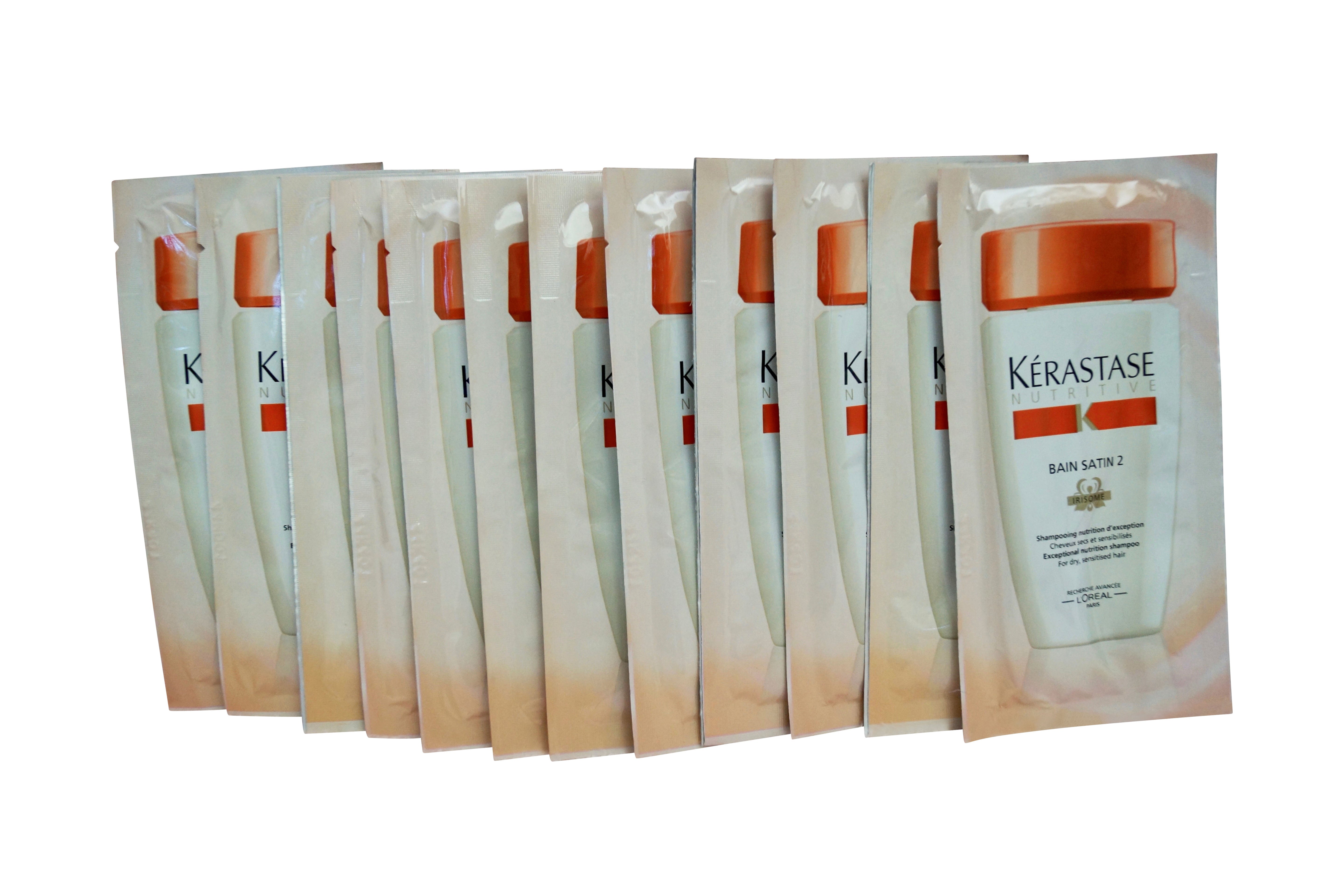 Kerastase Bain Satin 2 Irisome Shampoo Dry Sensitized Hair Sachets 0.34 OZ x 12