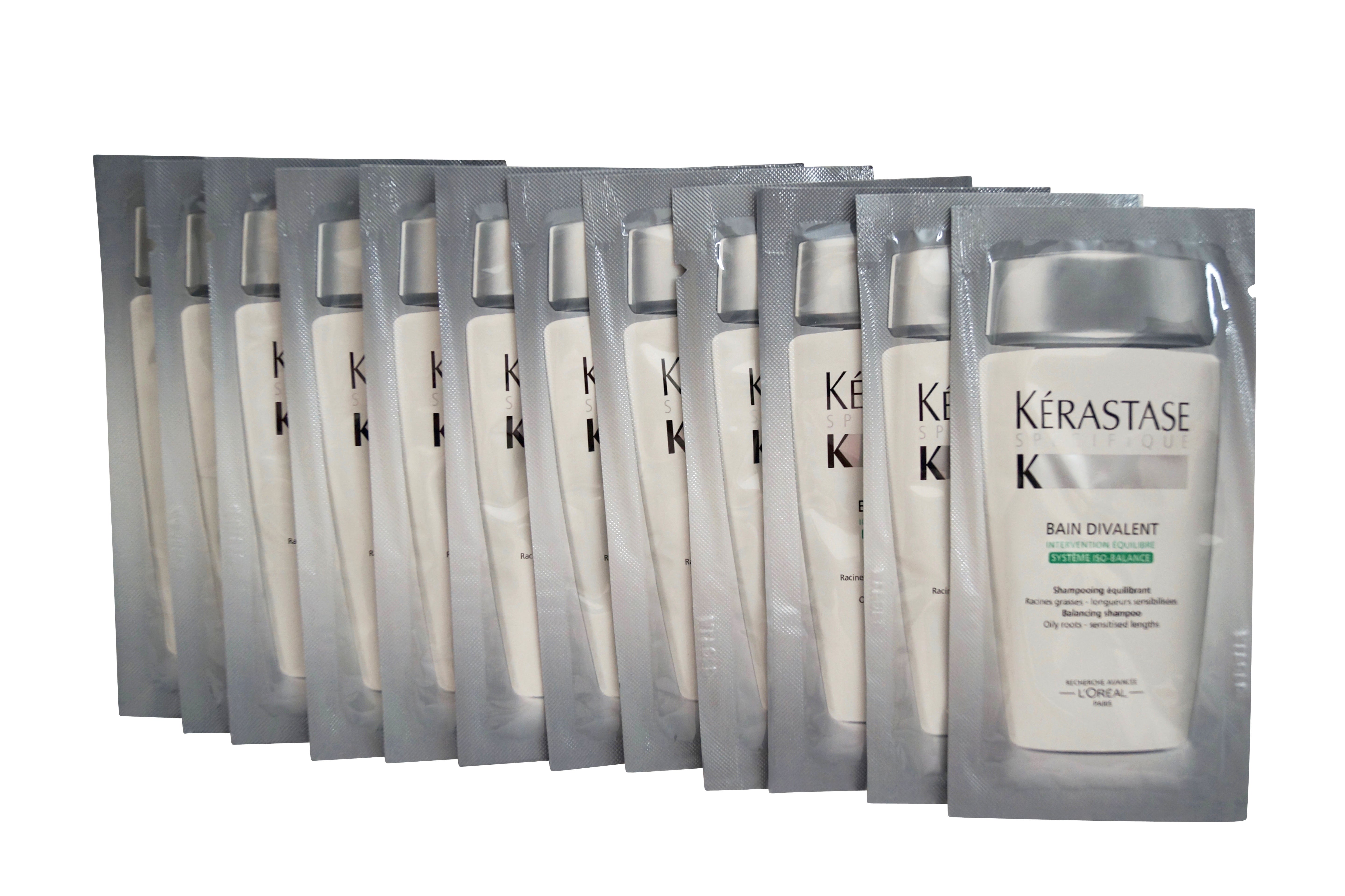 Kerastase Bain Divalent Shampoo Oily Roots Travel Sachets 0.34 OZ x 12