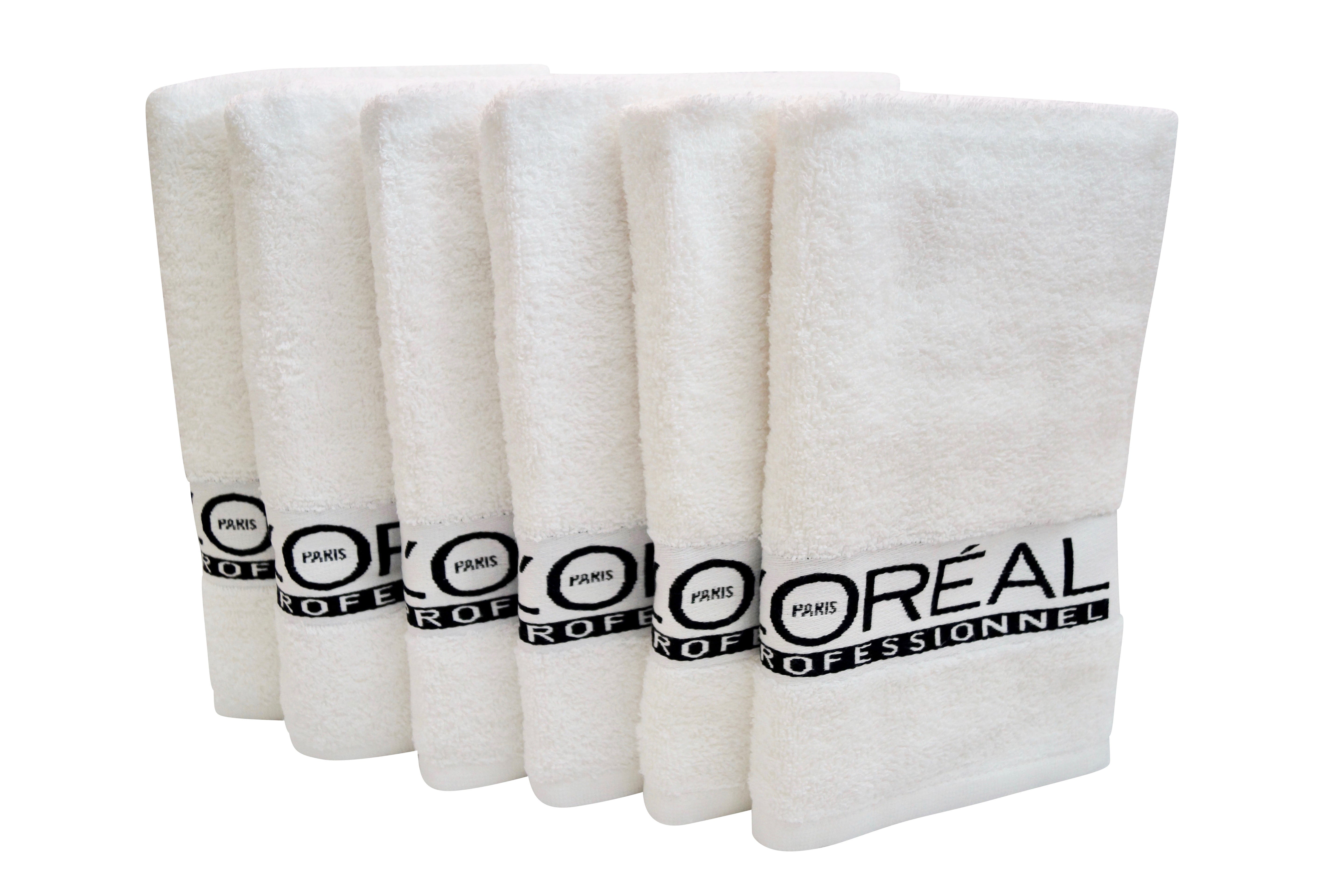 L'Oreal Paris Professional White Salon Towel 18 W x 33 L Set of 6