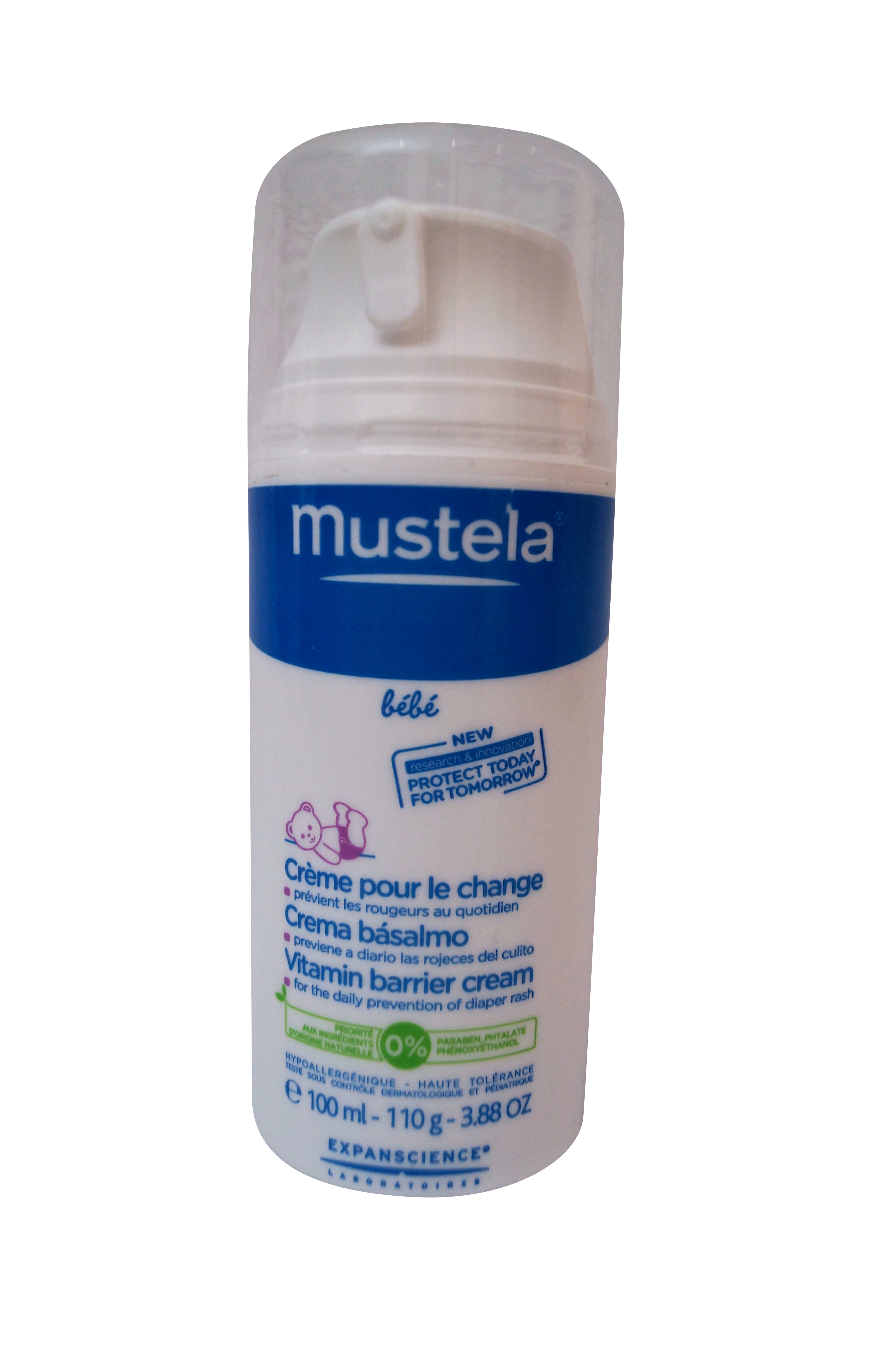 Mustela Vitamin Barrier Cream Pump 100 ml 3.88 oz