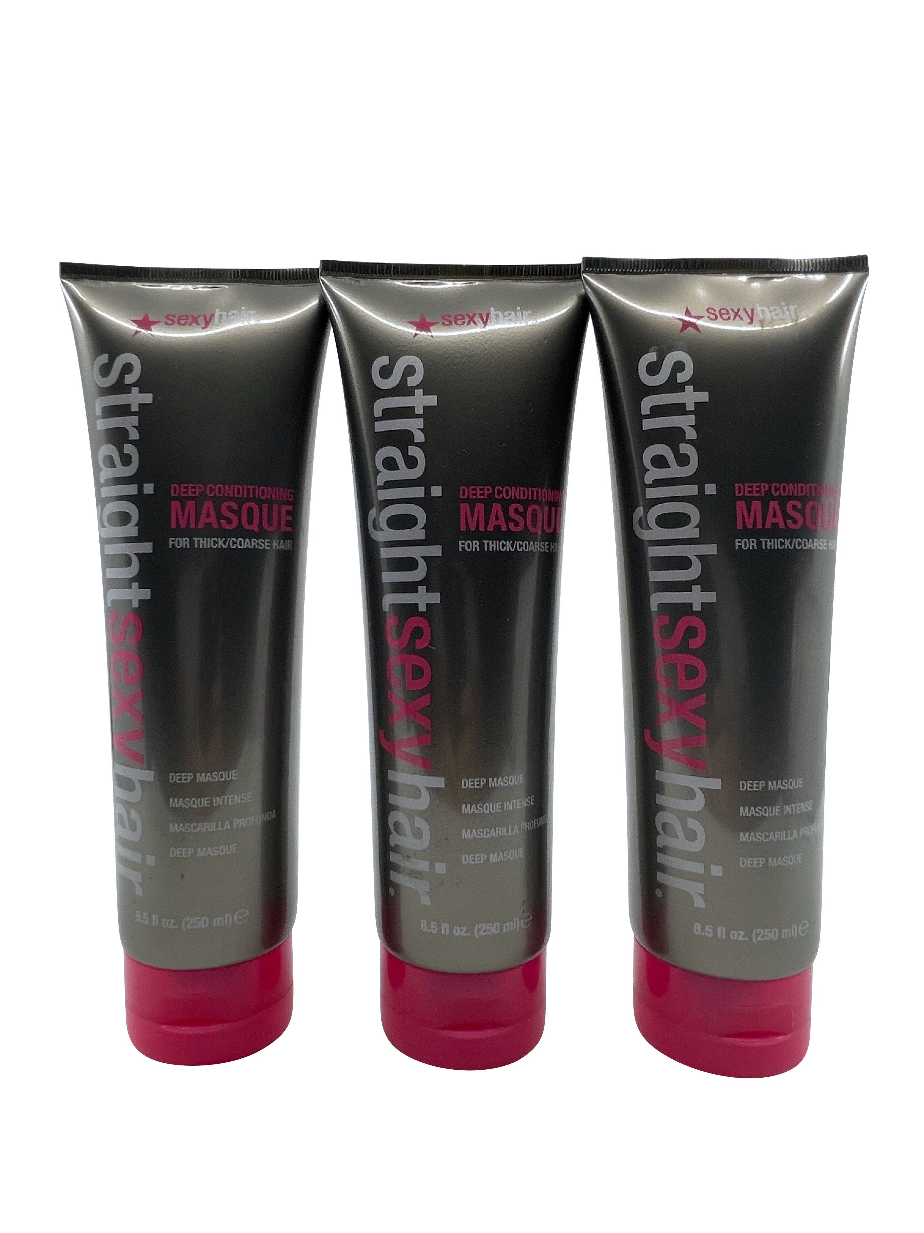 Sexy Hair Straight Deep Conditioning Mask Thick & Coarse Hair 8.5 OZ Set of 3