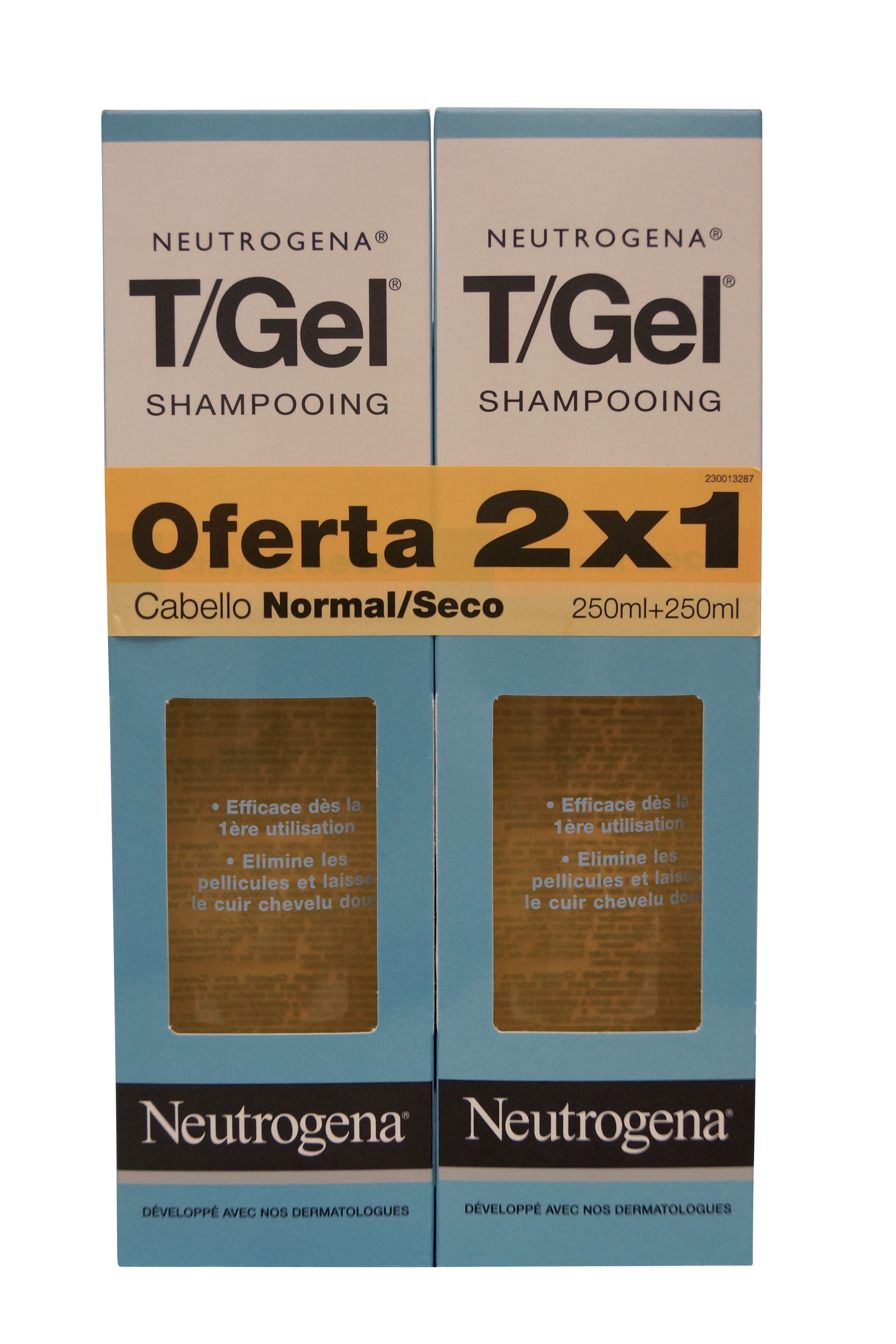 Neutrogena T/Gel Shampoo Normal to Dry, 250 ml. Twin Pack