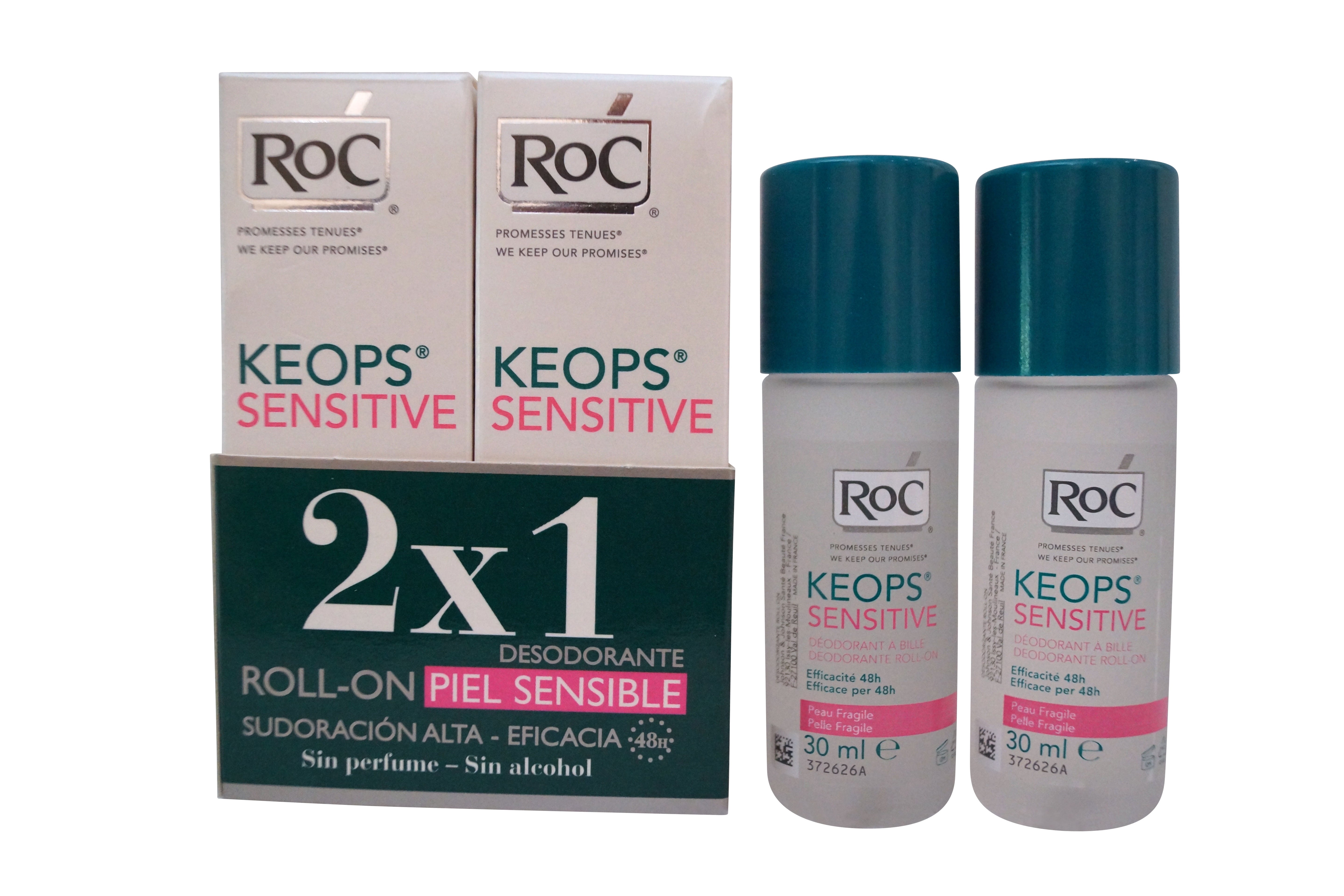 RoC KEOPS Sensitive Deodorant Roll-On 30 ml 2 Pack