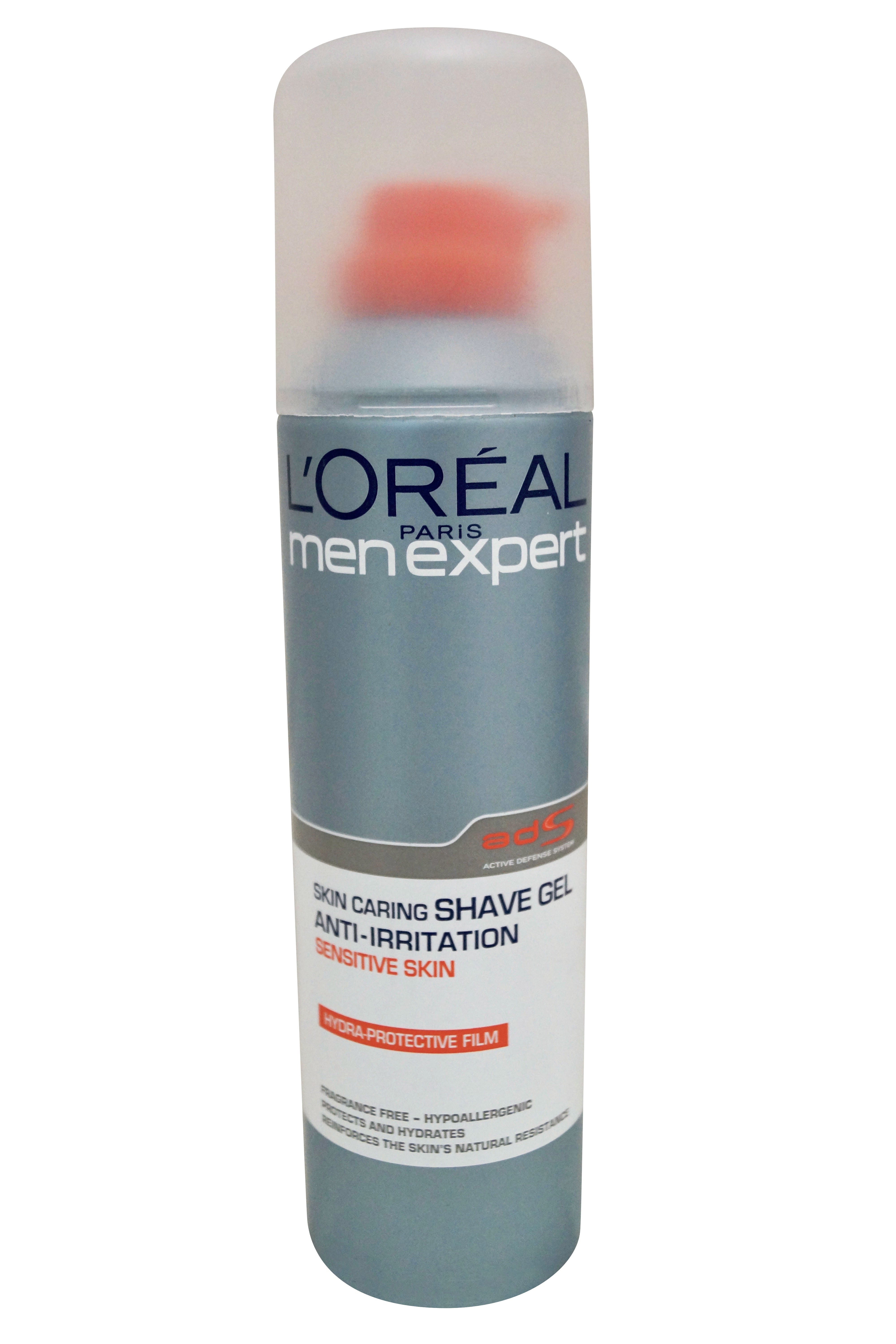 L'Oreal Men Expert Skin Caring Shave Gel Anti Irritation 6.7 OZ