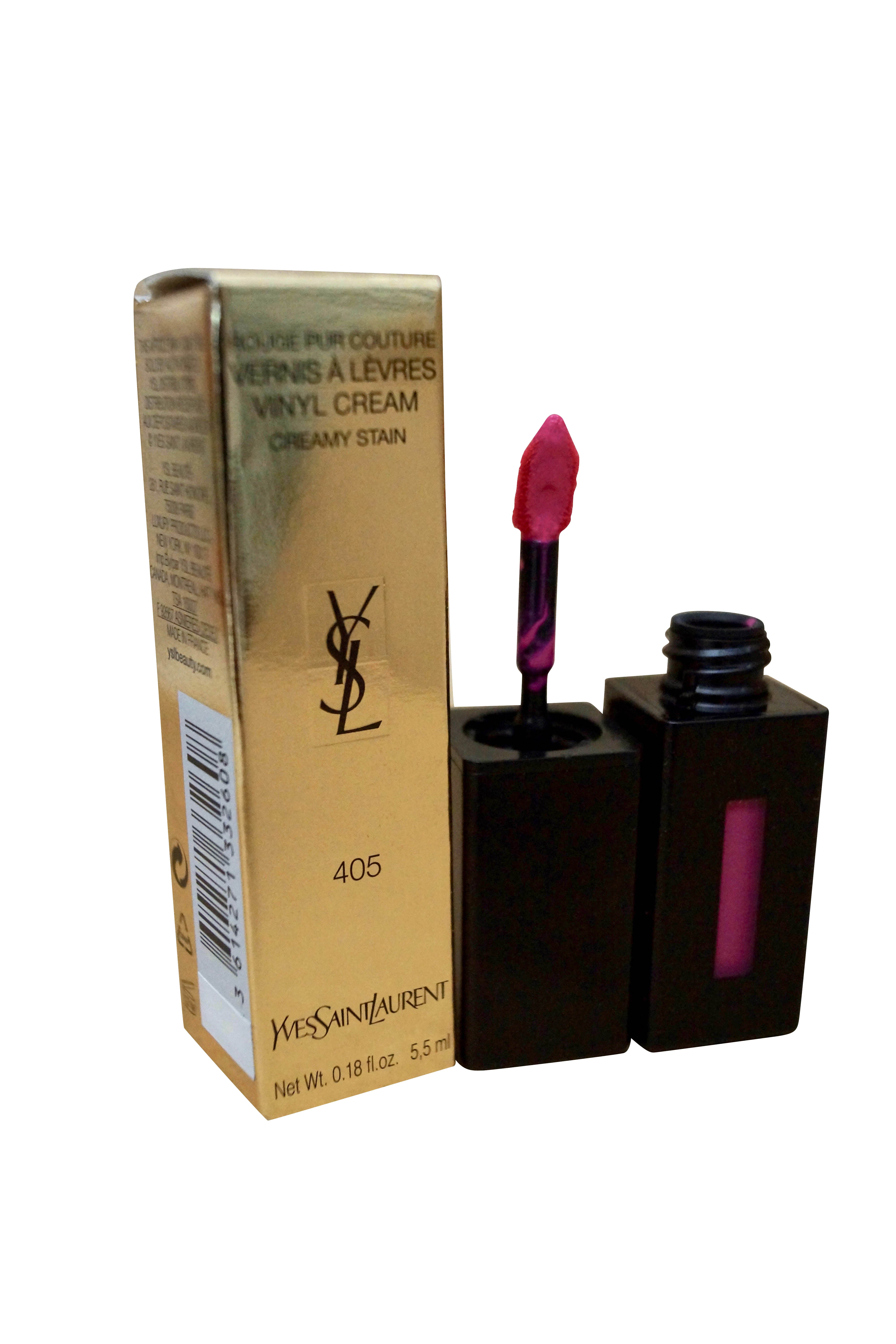 YSL Vernis A Levres Vinyl Cream Creamy Lip Stain 405 Explicit Pink 0.18 OZ