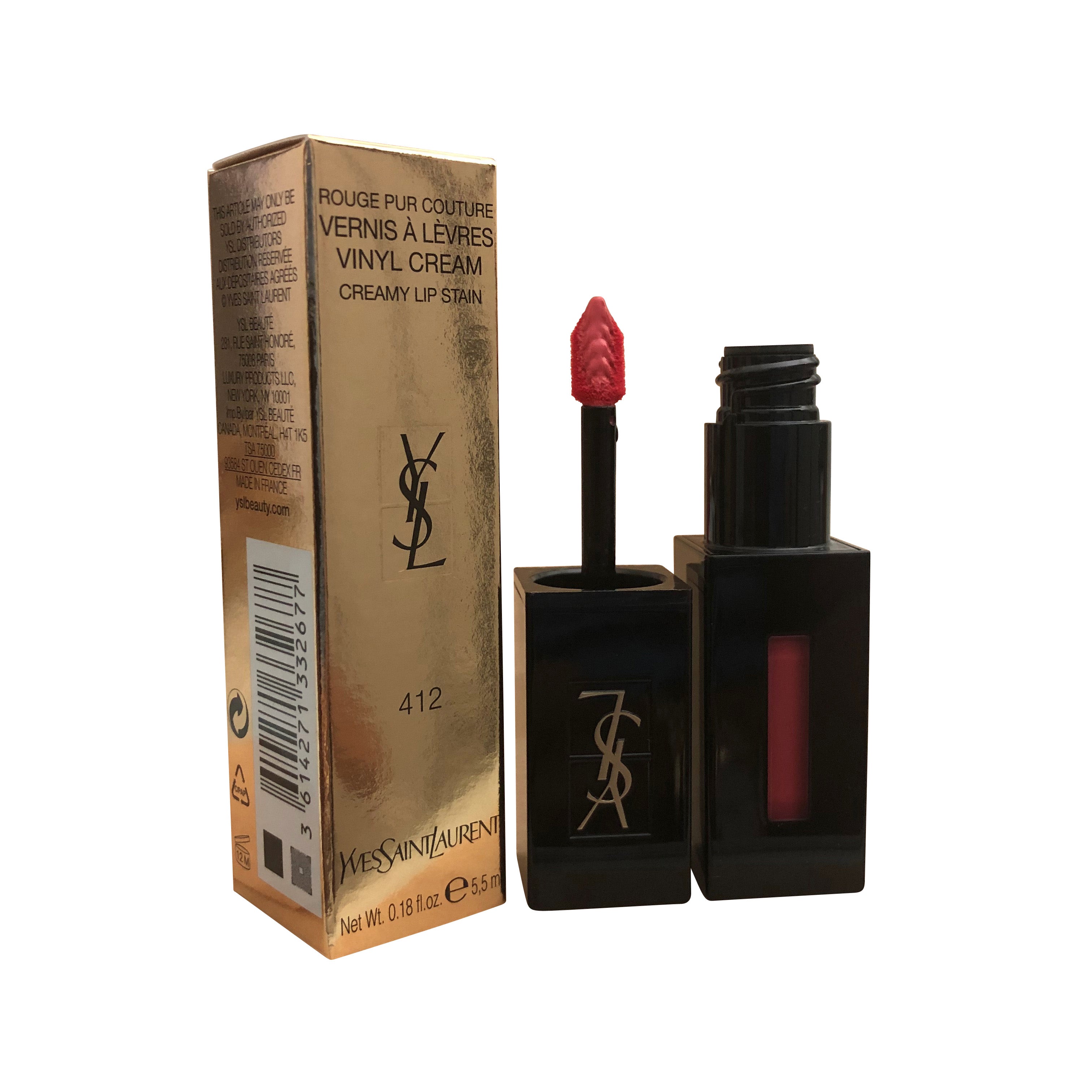 Yves Saint Laurent  Rouge Pur Couture Creamy Lip Stain 412 Rose Mix 0.18 OZ