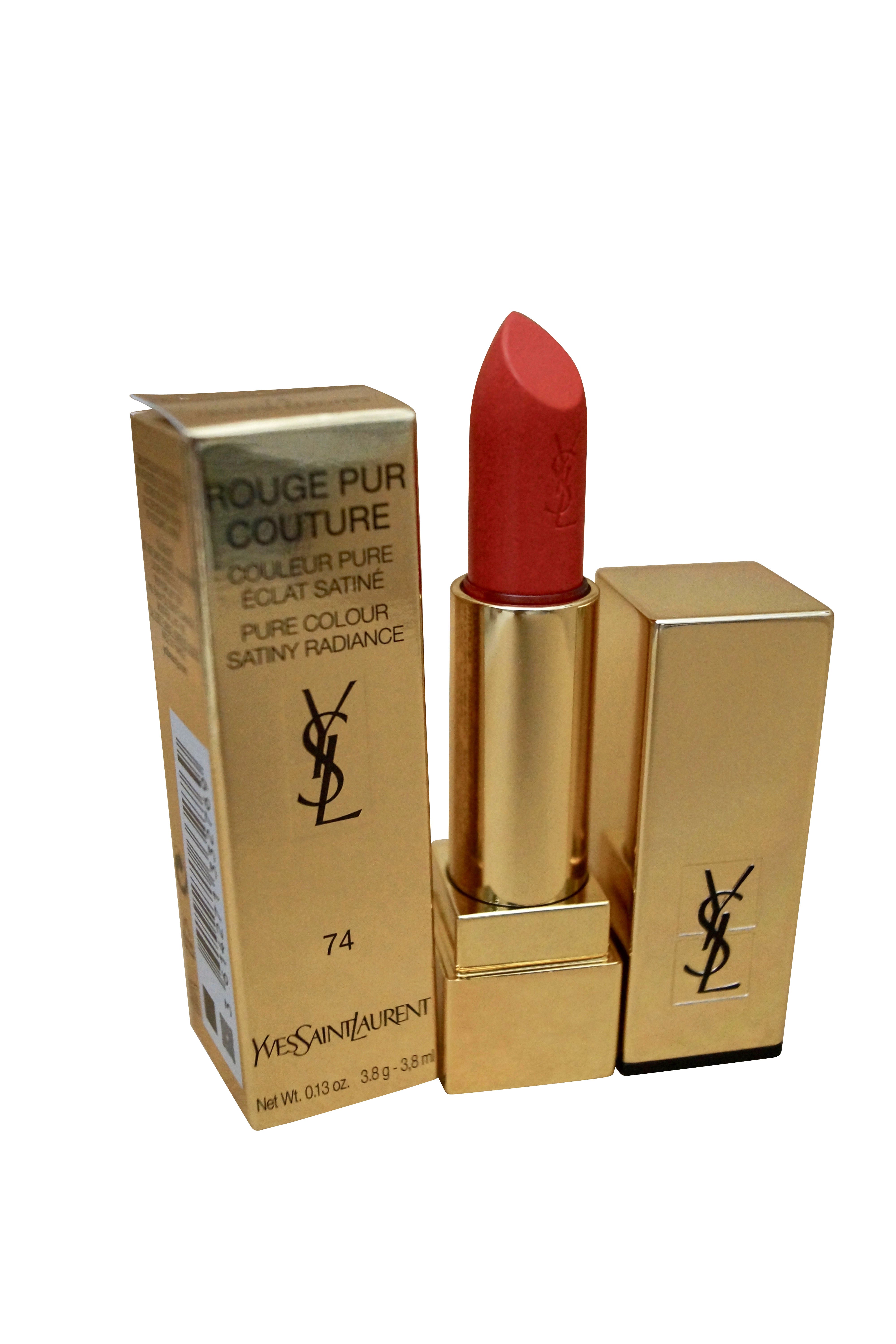 YSL Rouge Pur Couture Pure Colour Satiny Radiance 74 Orange Electro 0.13 OZ