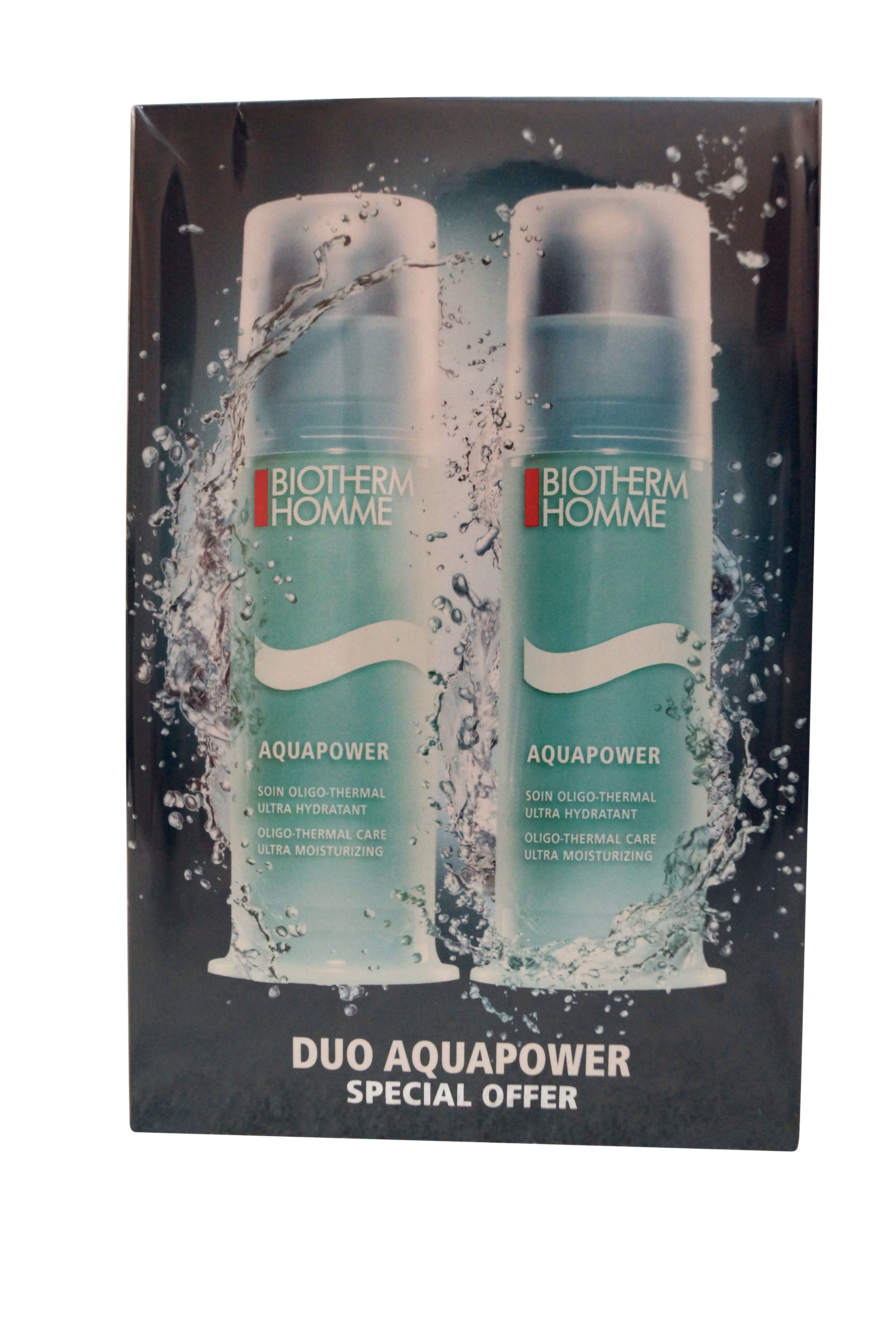 Biotherm Homme Aquapower Oligo-Thermal Care Moisturizer Anti-Dryness 2x75 ml