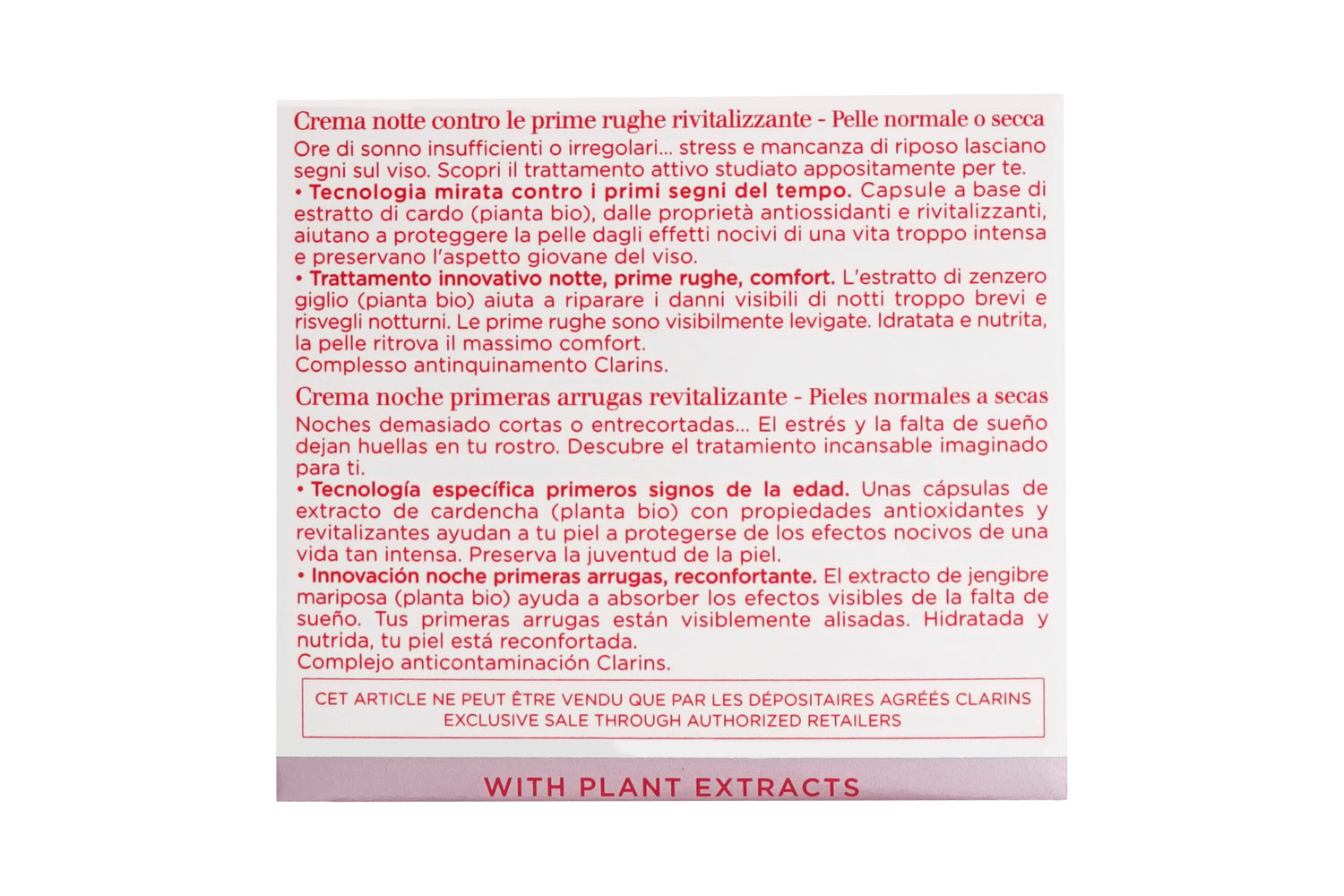 Clarins Multi Active Nuit Revitalizing Night Cream 1.7 OZ
