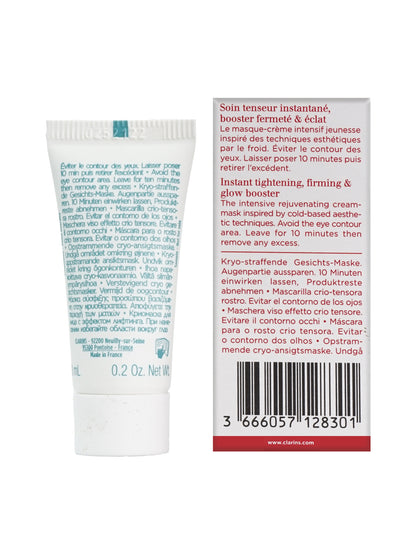 Clarins Cryo Flash Cream Mask Instant Tightening, Firming & Glow Booster 0.2 OZ