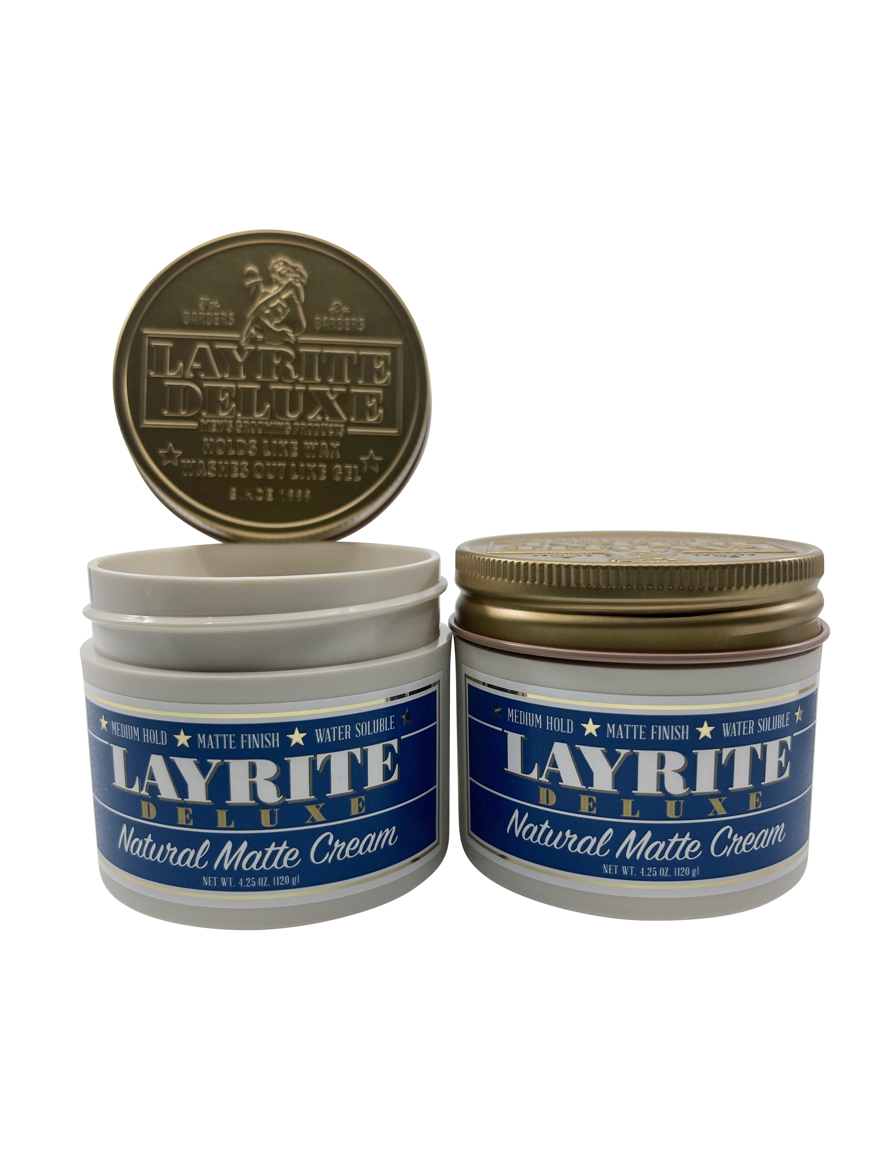 Layrite Deluxe Natural Matte Cream 4.25 OZ Set of 2