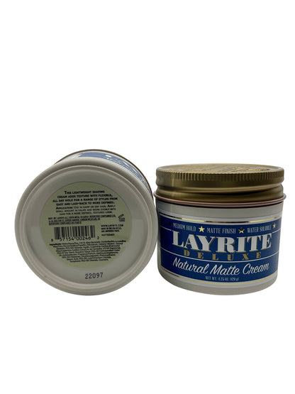 Layrite Deluxe Natural Matte Cream 4.25 OZ Set of 2