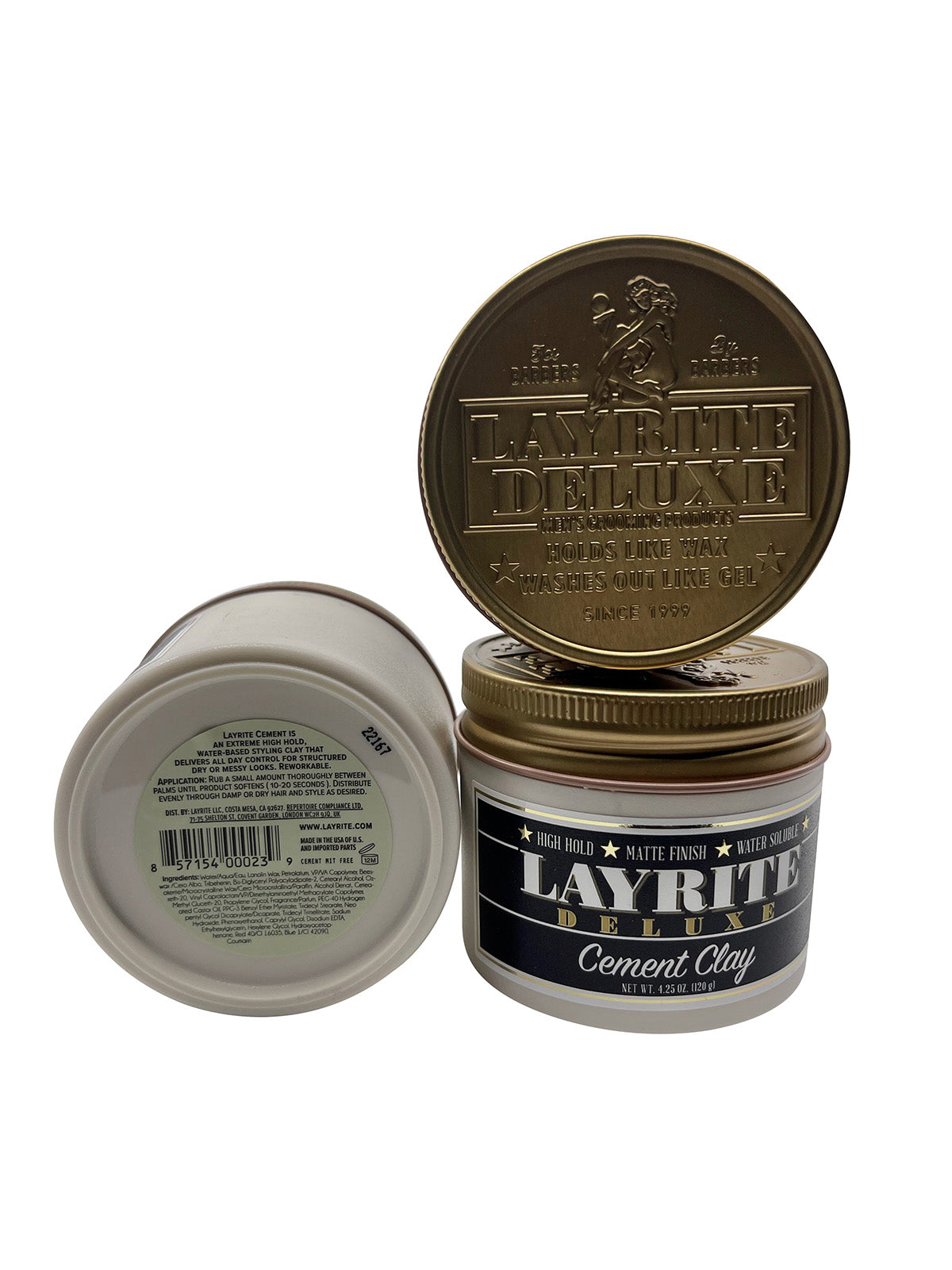 Layrite Deluxe Cement Clay 4.25 OZ Set of 3