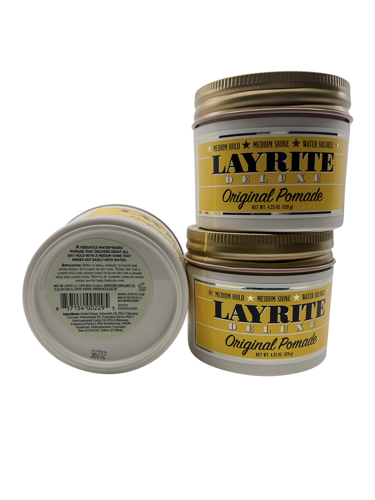 Layrite Deluxe Original Pomade 4.25 OZ Set of 3