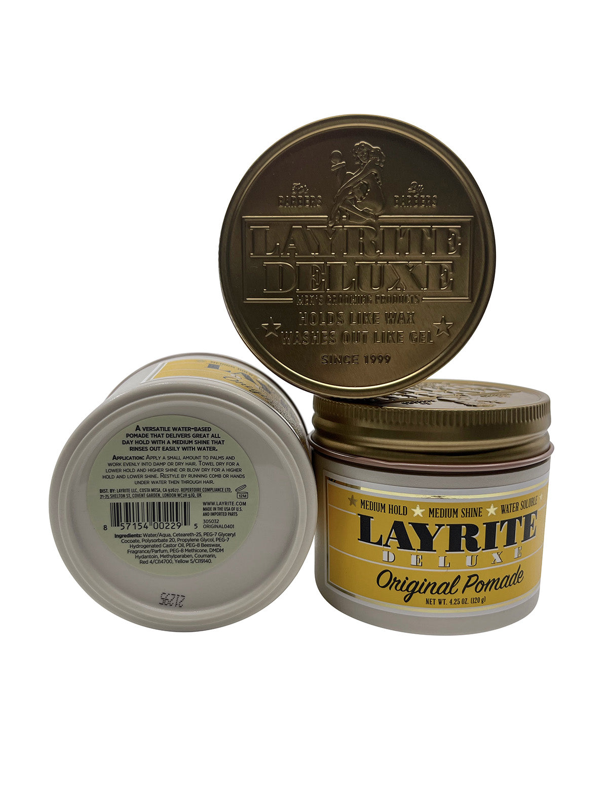 Layrite Deluxe Original Pomade 4.25 OZ Set of 3