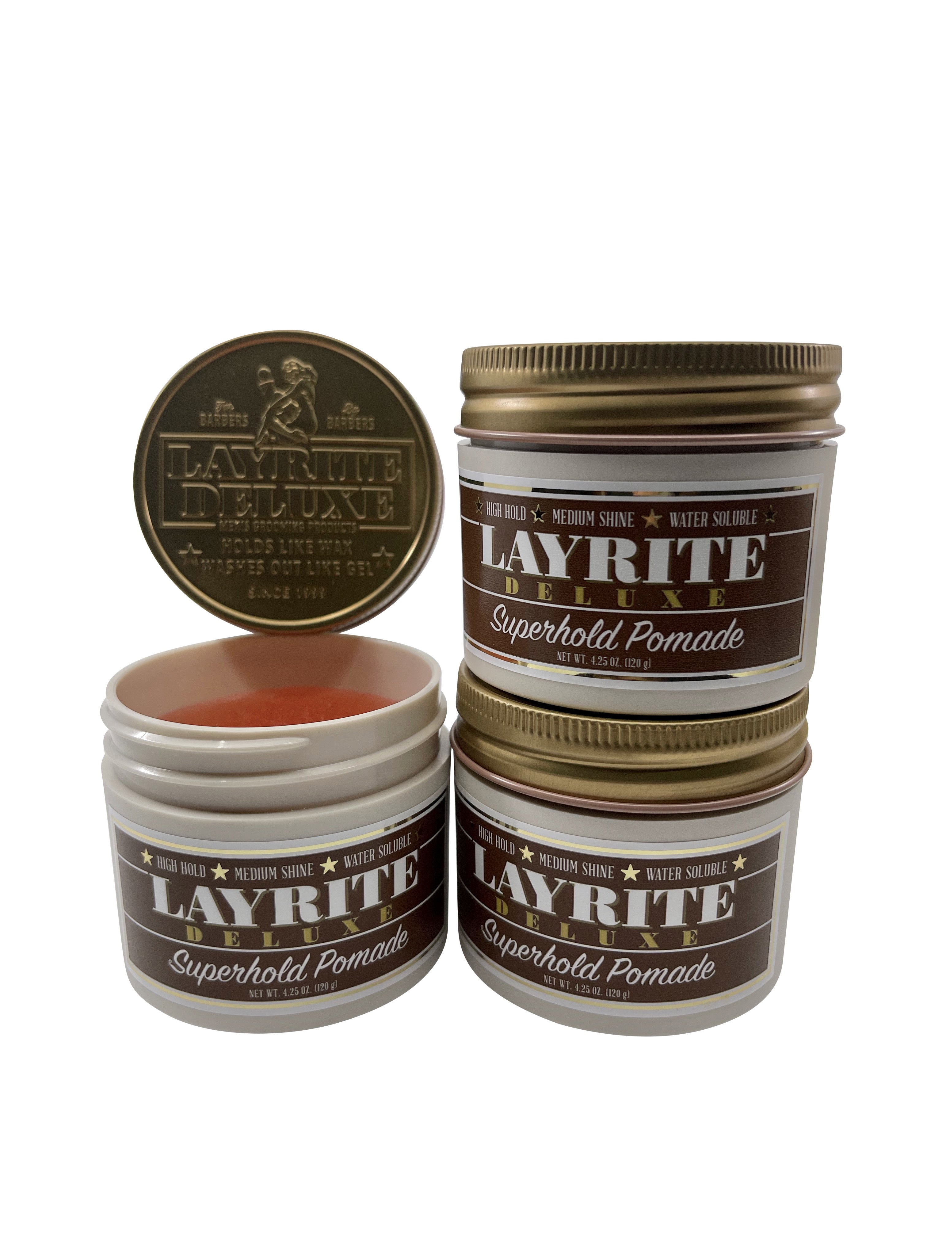 Layrite Deluxe Superhold Pomade 4.25 OZ Set of 3