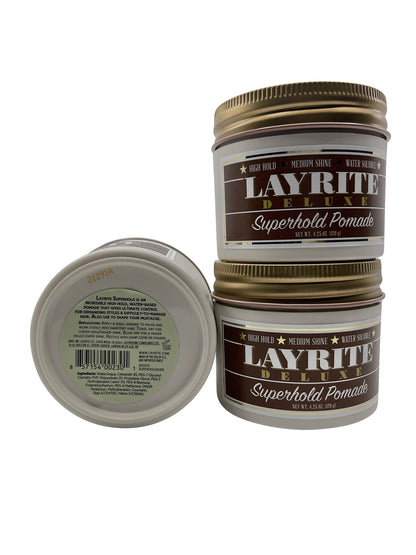 Layrite Deluxe Superhold Pomade 4.25 OZ Set of 3