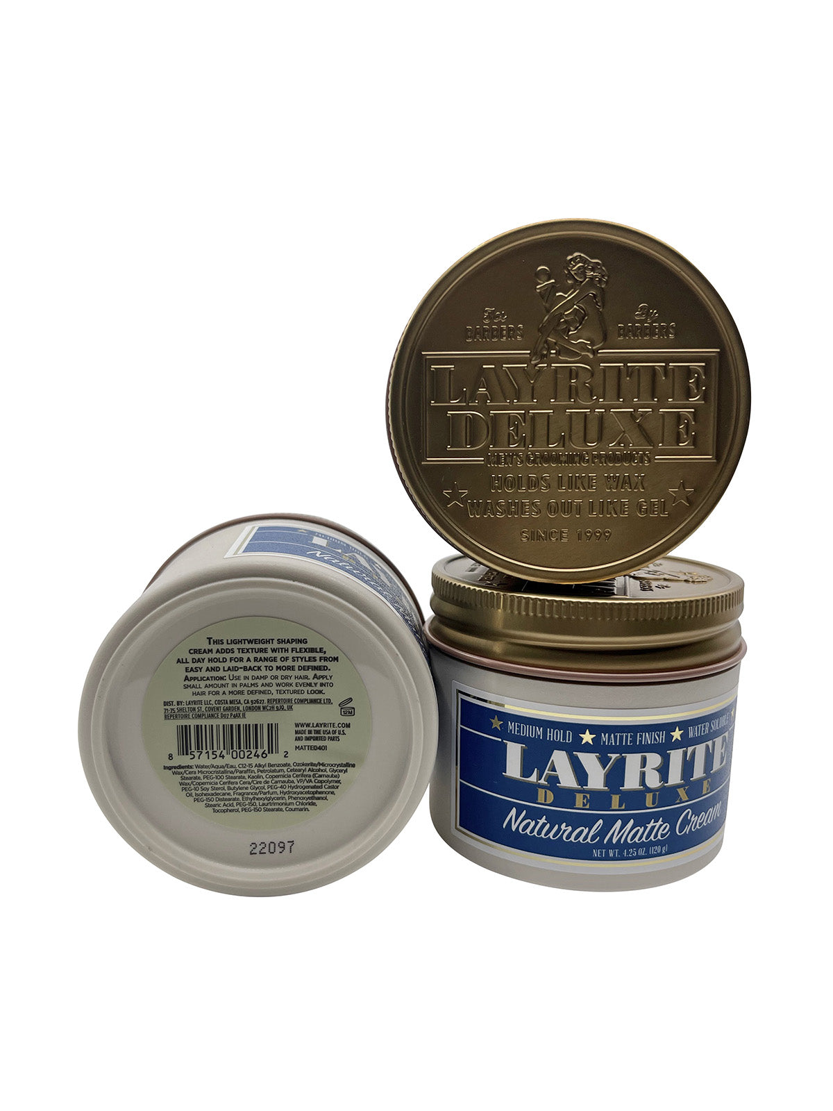 Layrite Deluxe Natural Matte Cream 4.25 OZ Set of 3