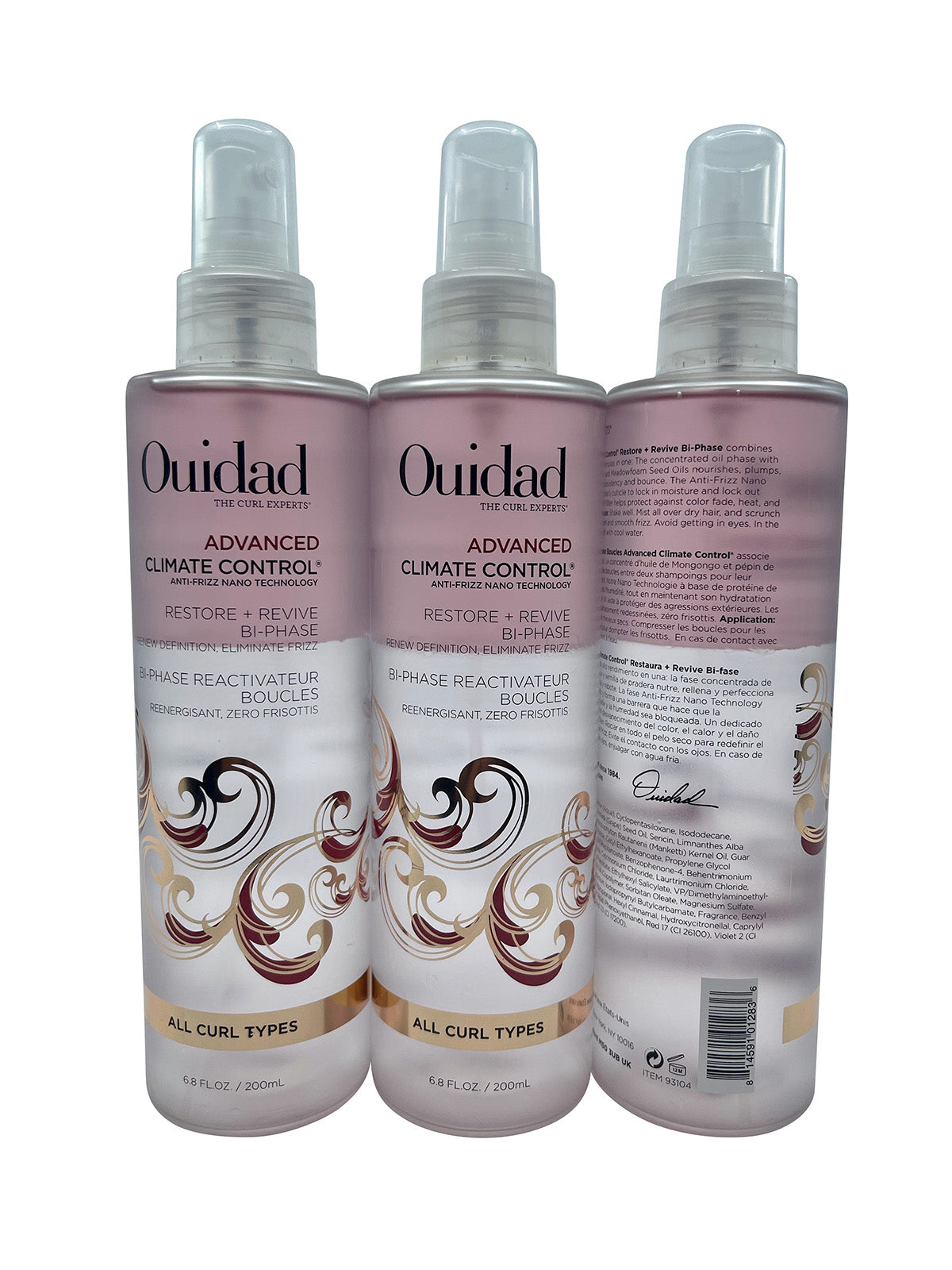 Ouidad Advanced Climate Control Bi-Phase Restore & Revive 6.8 OZ Set of 3