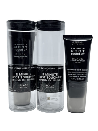 Alterna Stylist 2 Minute Root Touch Up Temporary Root Concealer Black 1 OZ 2 pk