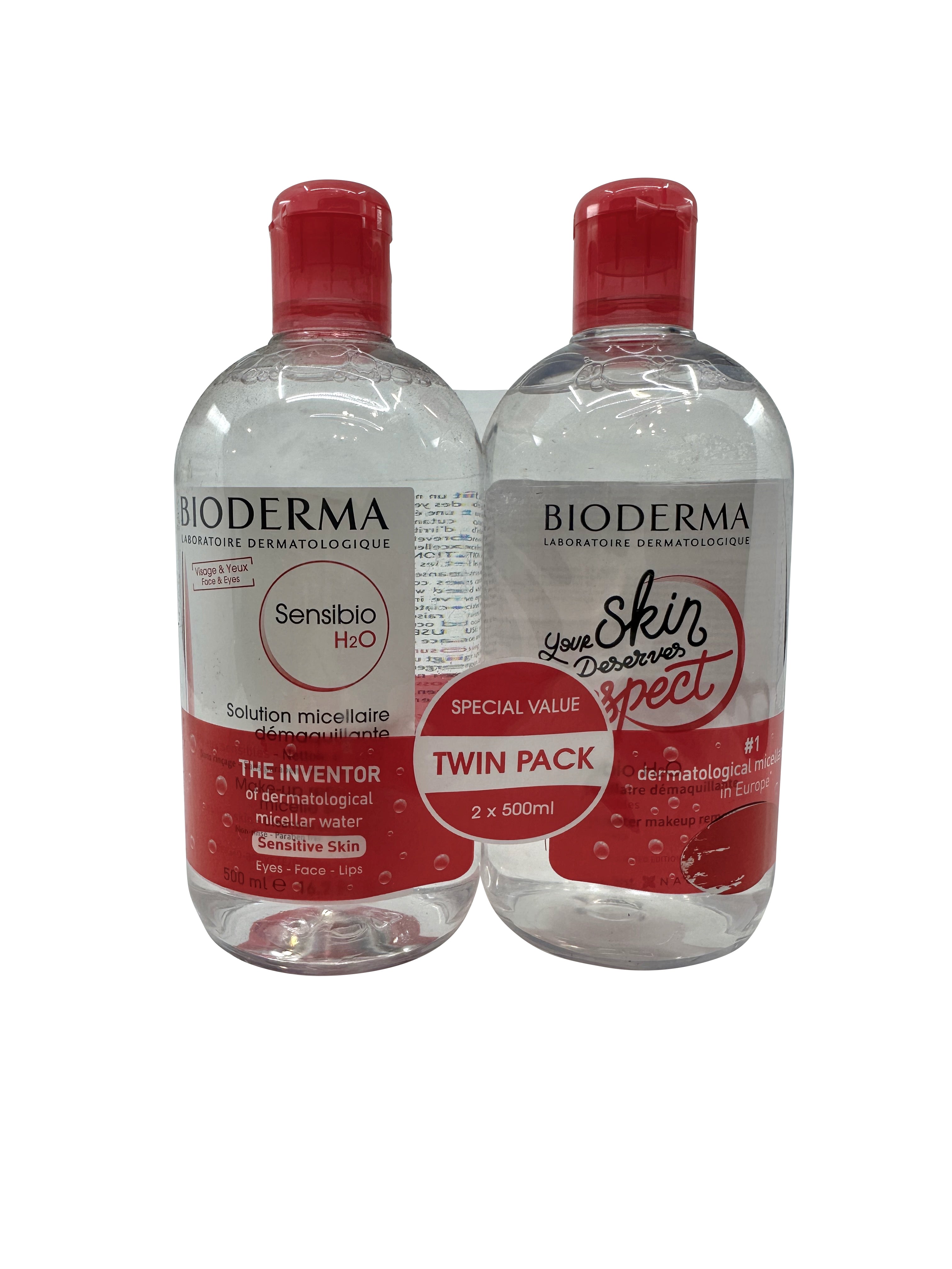 Bioderma Sensibio H2O Micellar Makeup Remover Sensitive Skin 16.7 OZ Set of 2