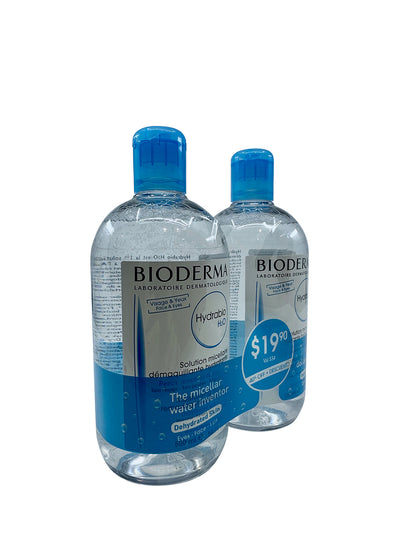 Bioderma Hydrabio H2O Moisturizing Micellar Water 16.7 OZ PACK of 2