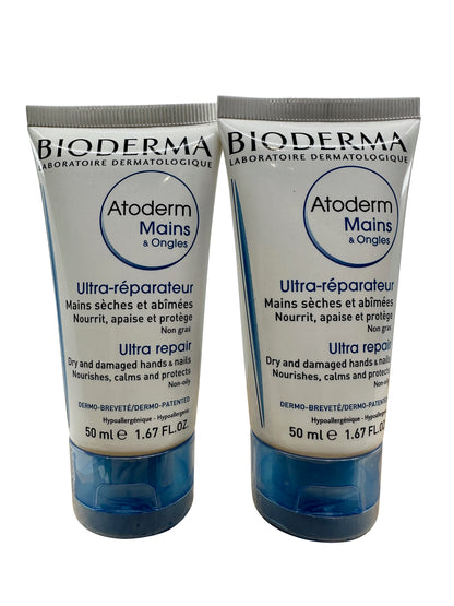 Bioderma Atoderm Hands and Nails Cream 1.67 OZ Set of 2