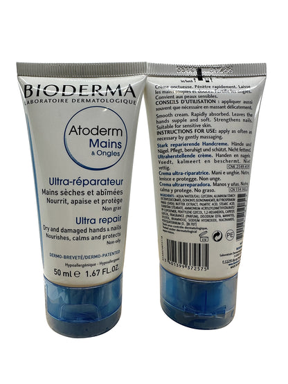 Bioderma Atoderm Hands and Nails Cream 1.67 OZ Set of 2