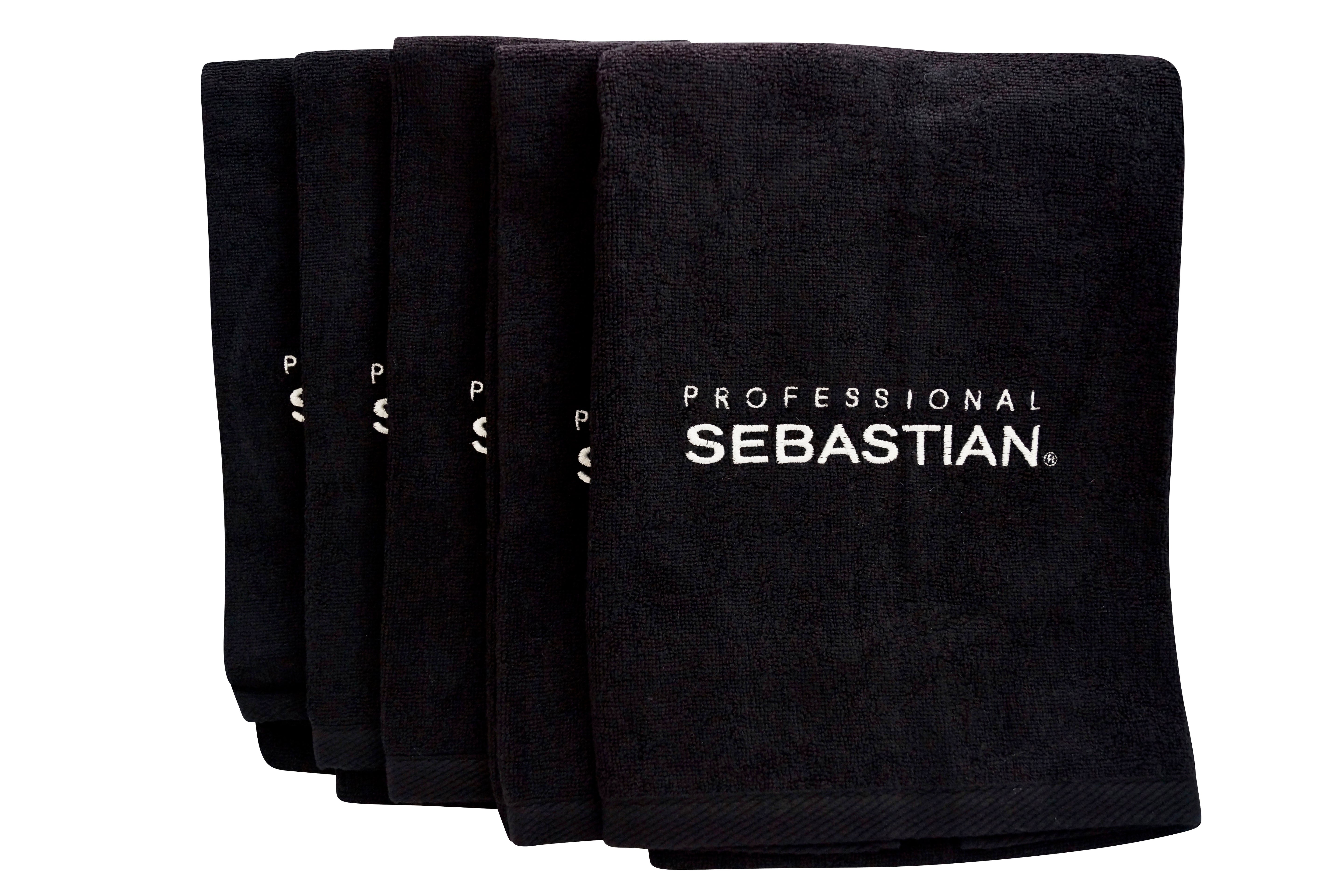 Sebastian Professional Salon Towel Black 18 W x 33 L Set of 5