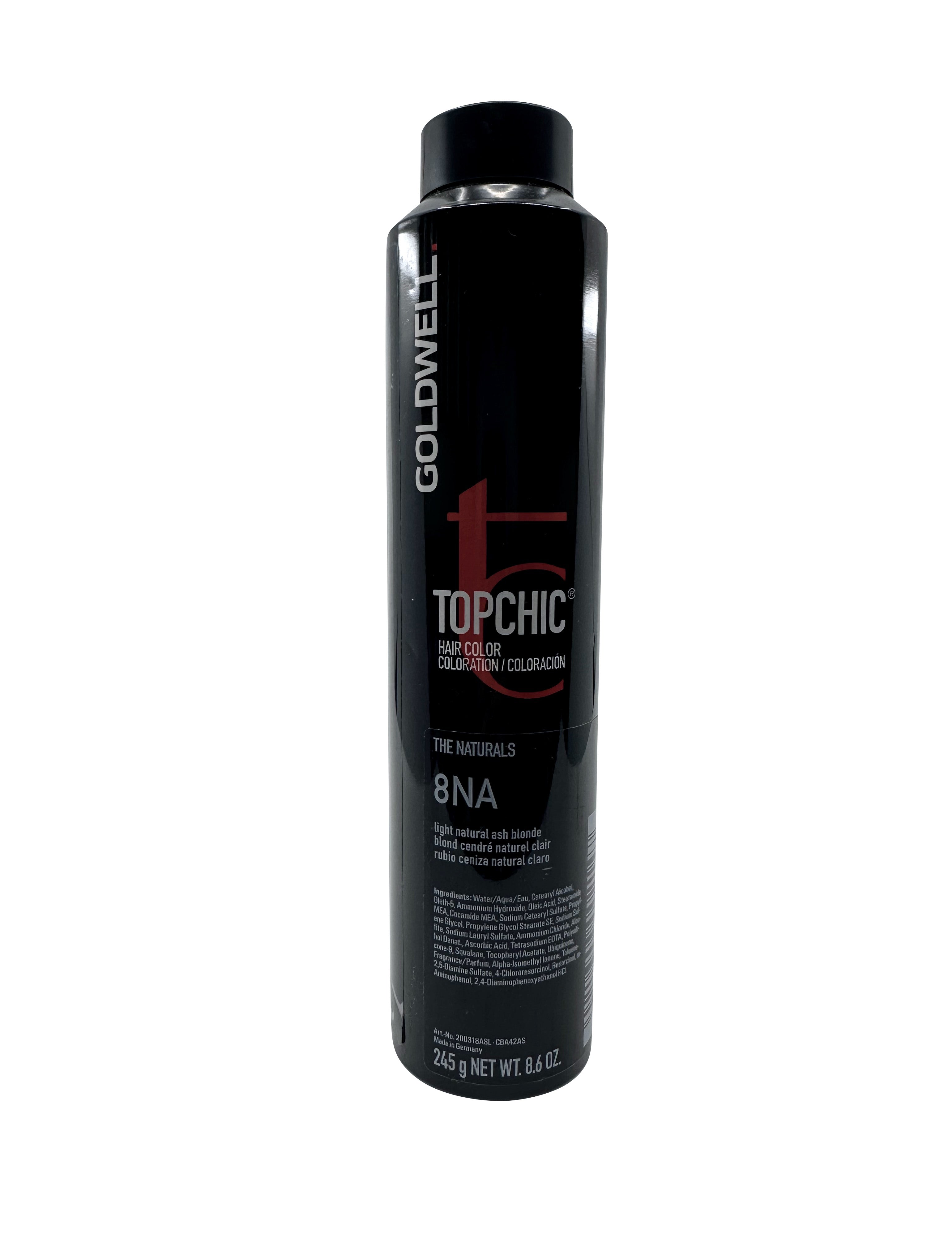 Goldwell Topchic Hair Color The Naturals 8NA Light Natural Ash Blonde 8.6 OZ