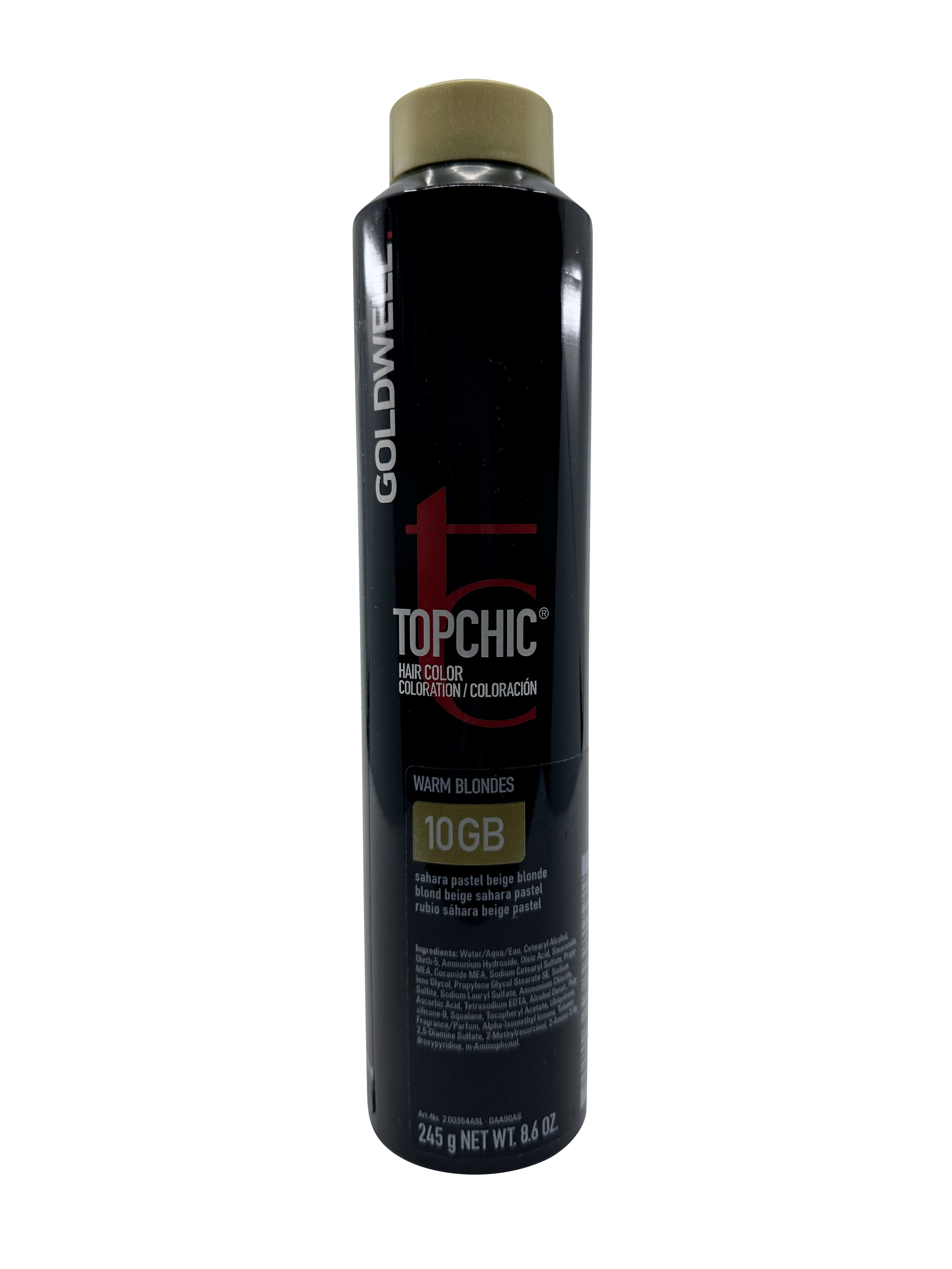 Goldwell Topchic Hair Color Warm Blondes 10GB Sahara Pastel Beige Blonde 8.6 OZ