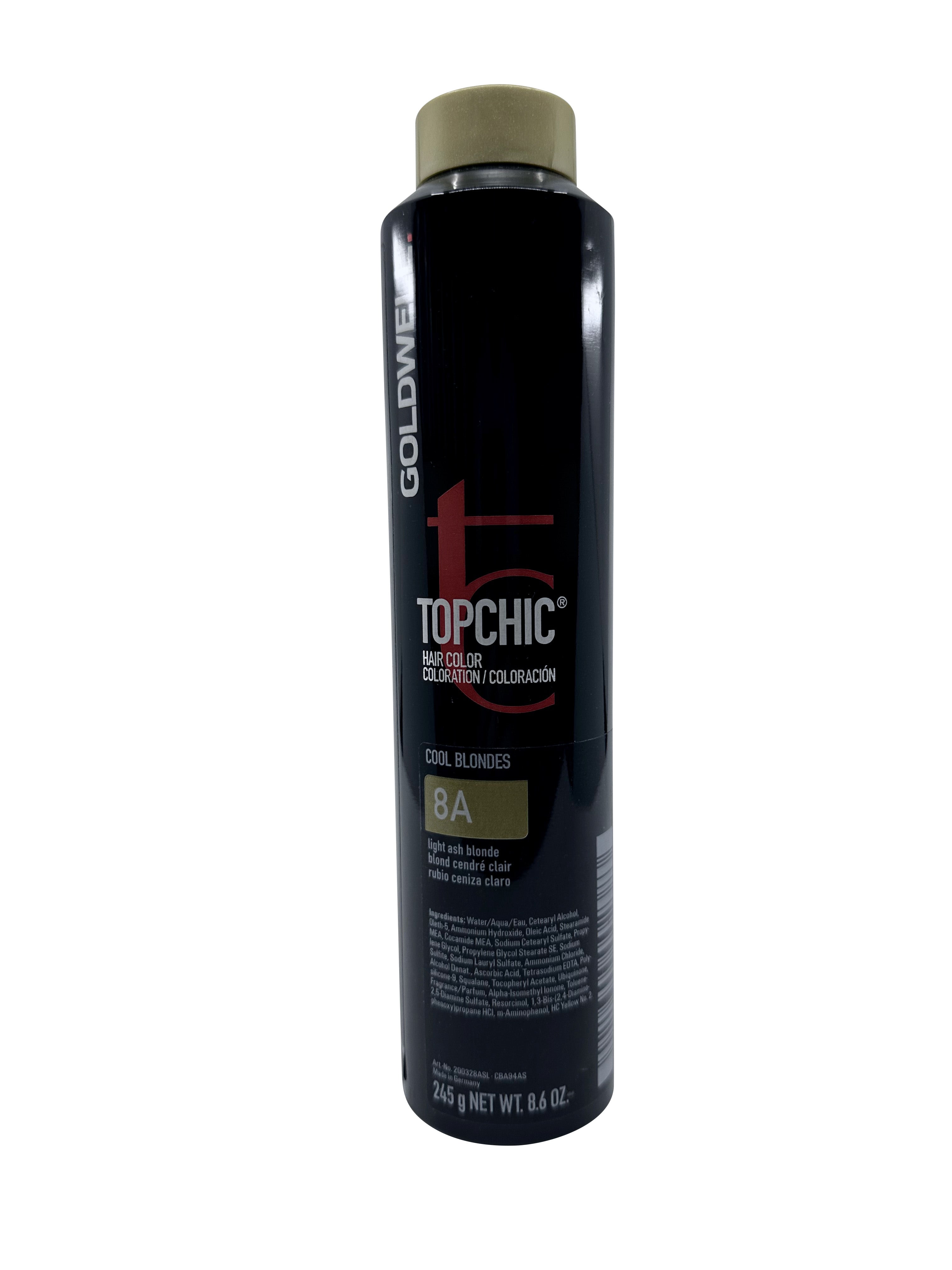 Goldwell Topchic Hair Color Cool Blondes 8A Light Ash Blonde 8.6 OZ