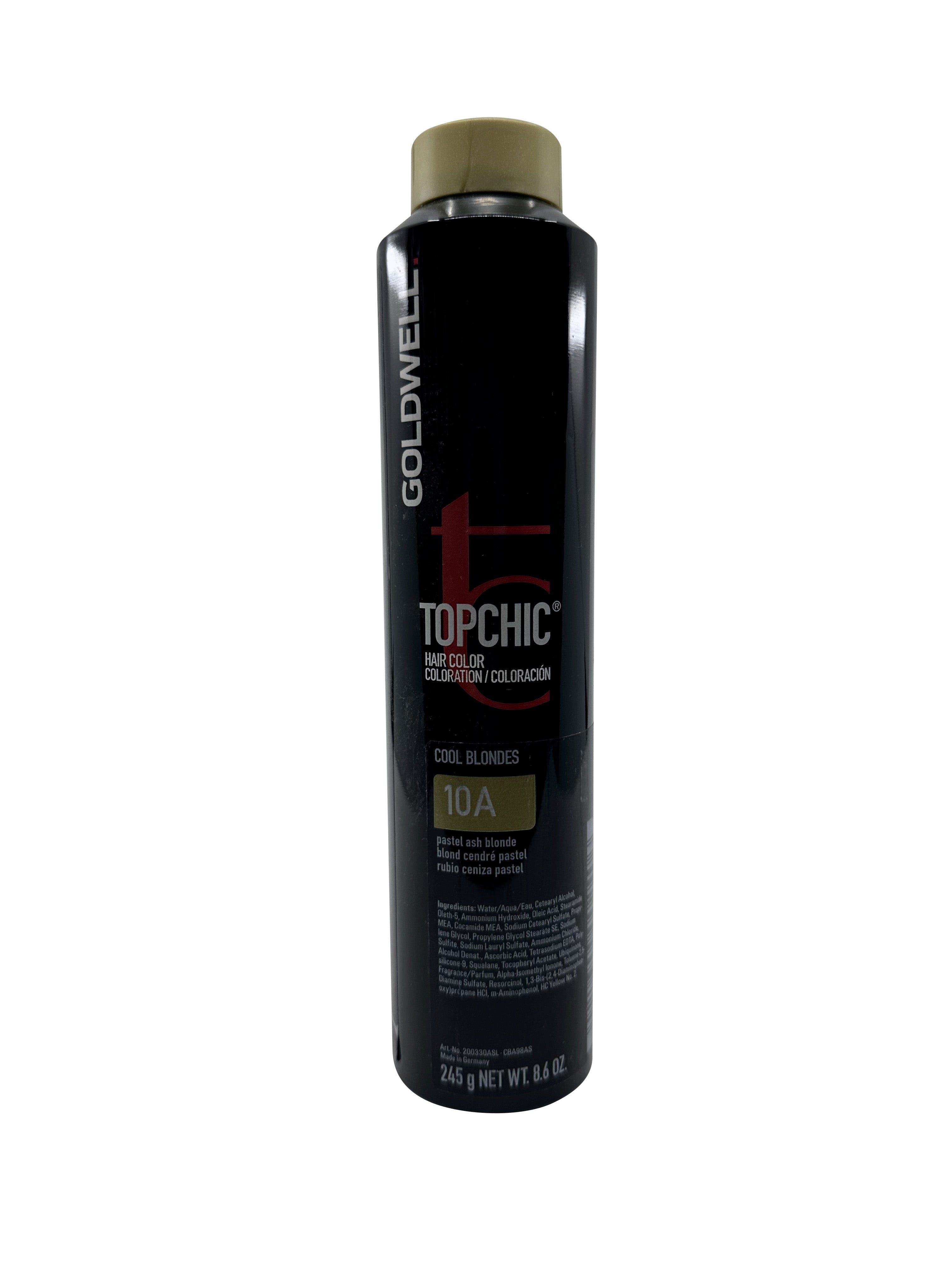 Goldwell Topchic Hair Color Cool Blondes 10A Pastel Ash Blonde 8.6 OZ