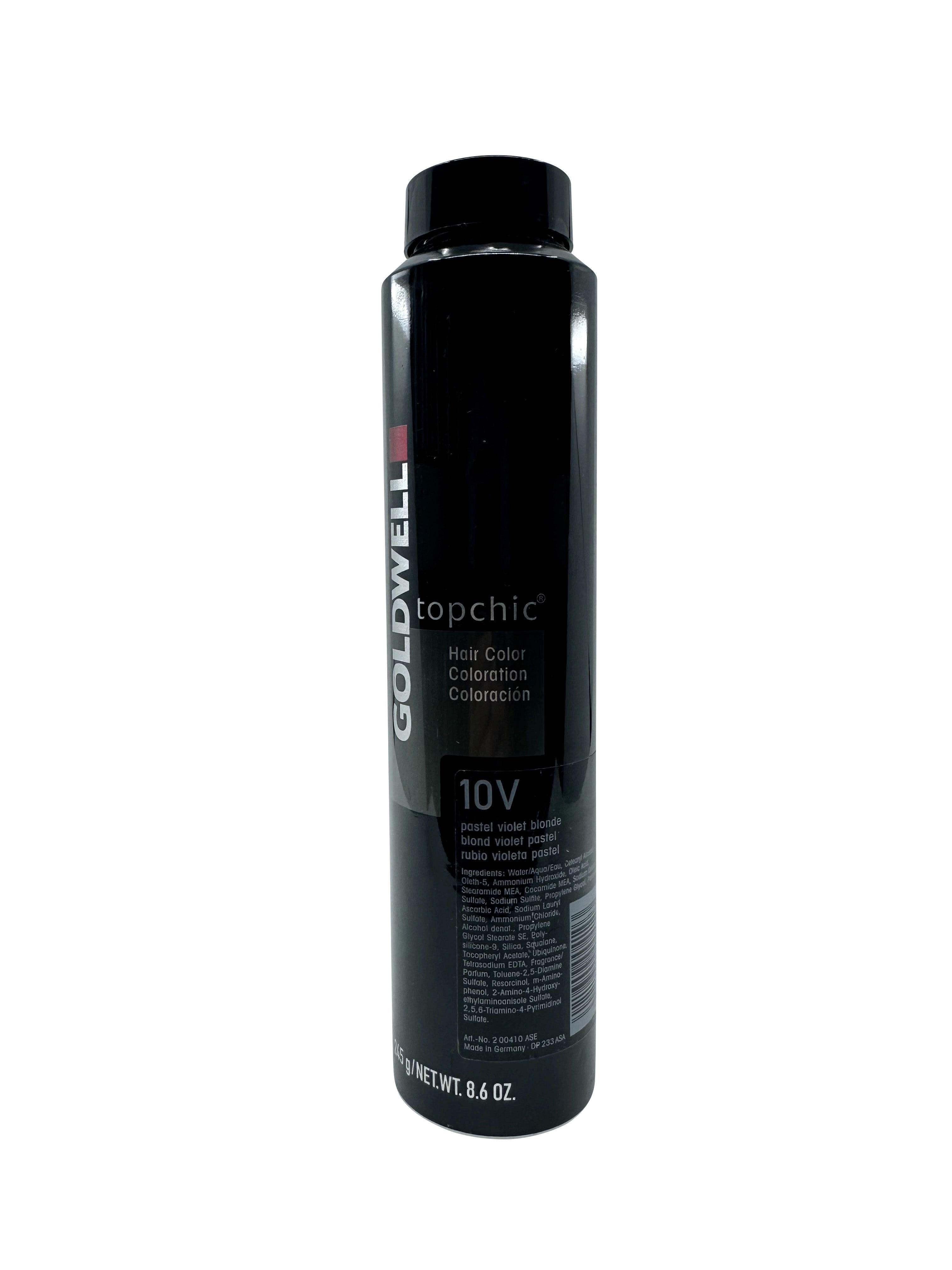 Goldwell Topchic Hair Color 10V Pastel Violet Blonde 8.6 OZ