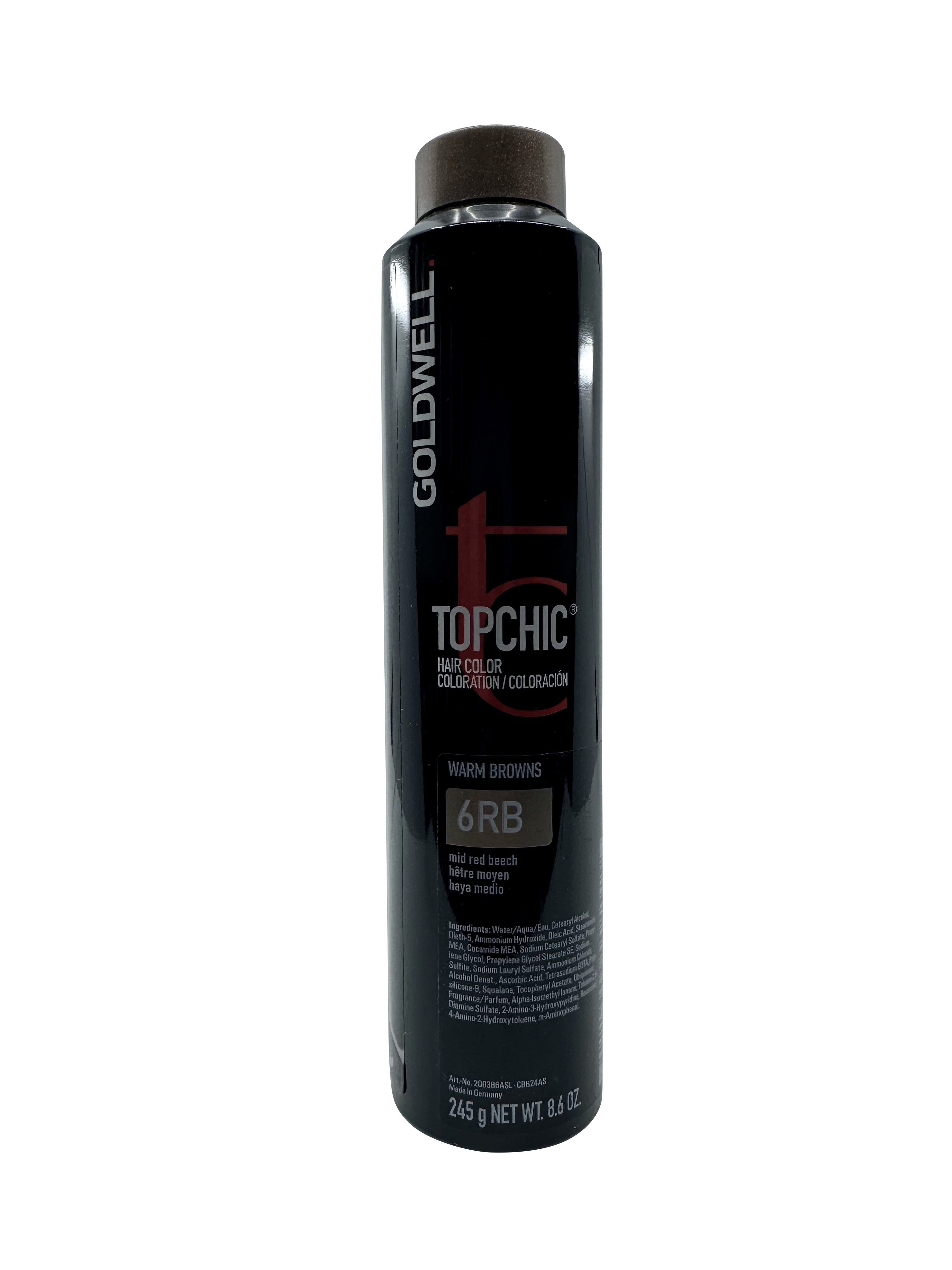 Goldwell Topchic Hair Color Warm Browns 6RB Mid Red Beech 8.6 OZ