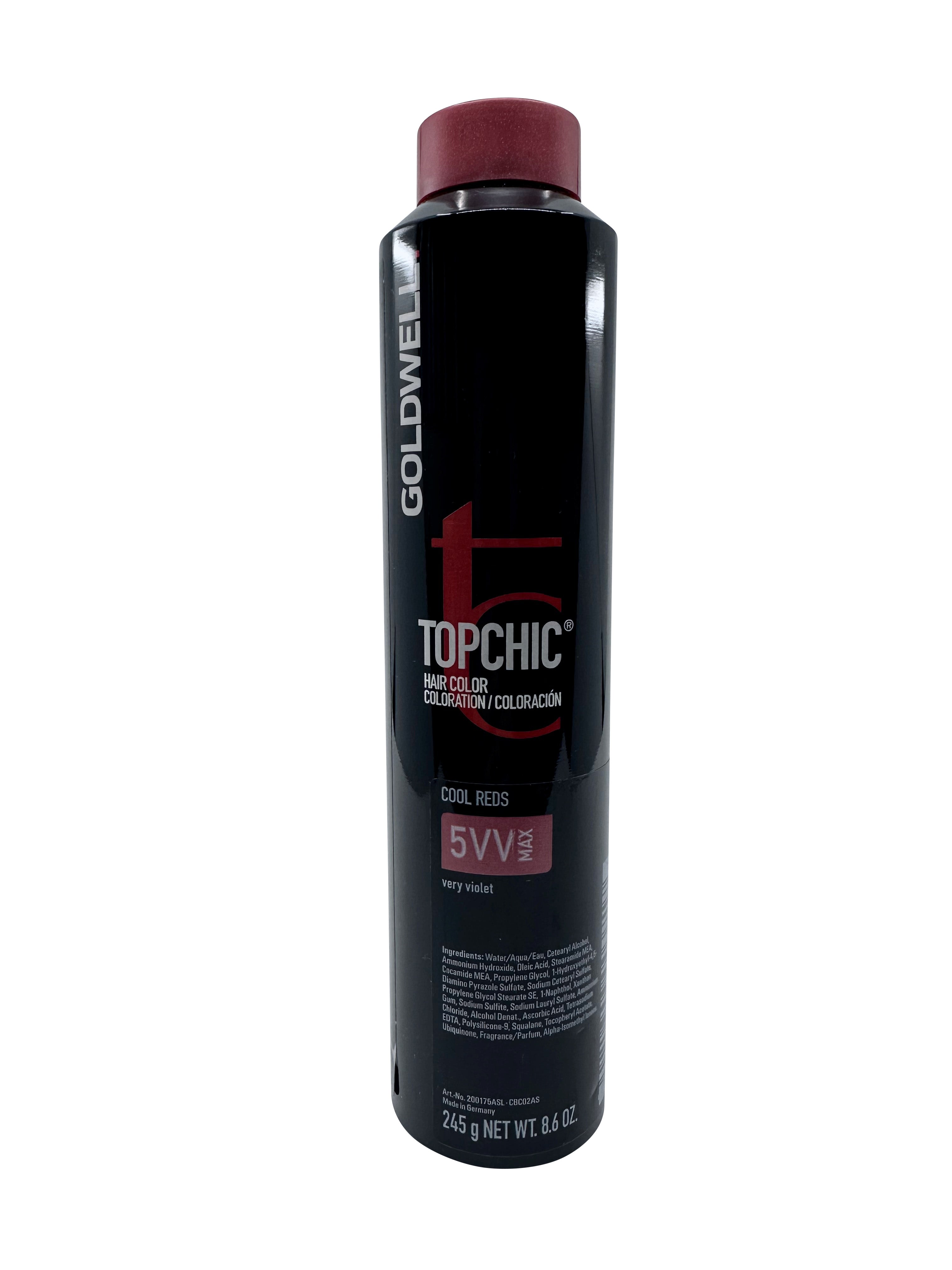 Goldwell Topchic Hair Color Cool Reds 5VV Max Very Violet 8.6 OZ